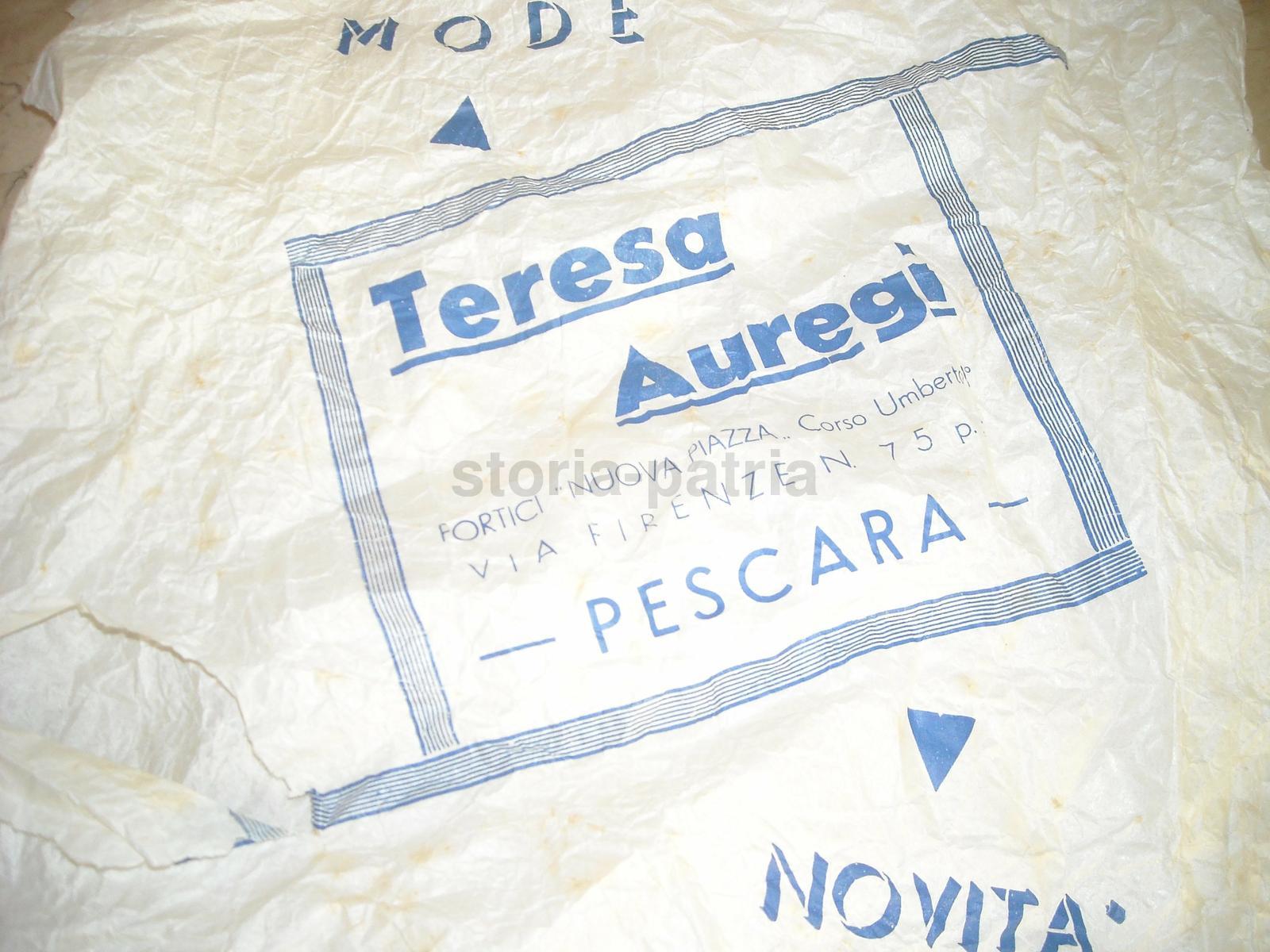 Abbigliamento, Moda, Abruzzo, Pescara, Auregi, Incarto Pubblicitario, Da Collezione immagine 1