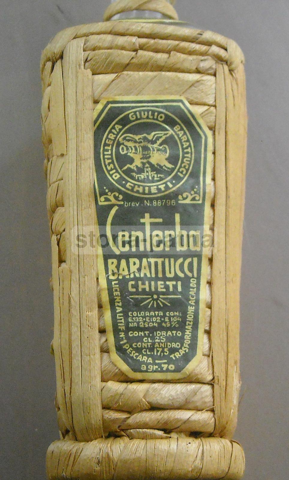 Abruzzo, Chieti, Barattucci, Liquori, Vecchia Bottiglia Impagliata, Amaro Centerba immagine 2