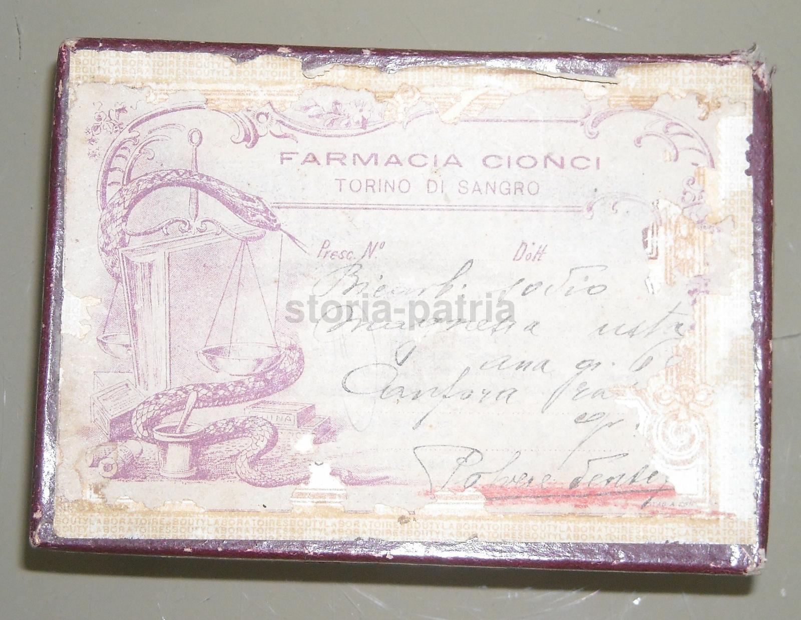 Abruzzo, Torino Di Sangro, Medicina, Farmacia, Antica Pubblicitaria Farmaceutica immagine 2