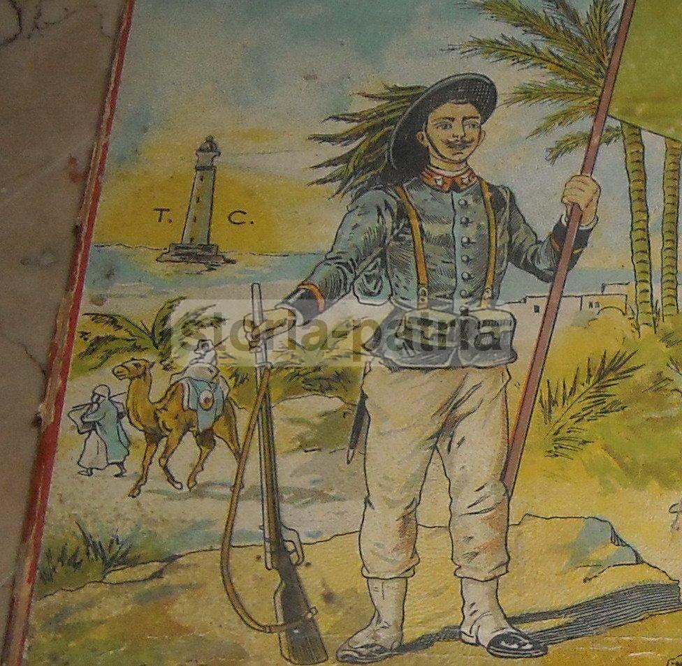 Africa, Colonie, Tripoli, Bersaglieri, Tricolore Italiano, Scatola Pubblicitaria, Rara immagine 3