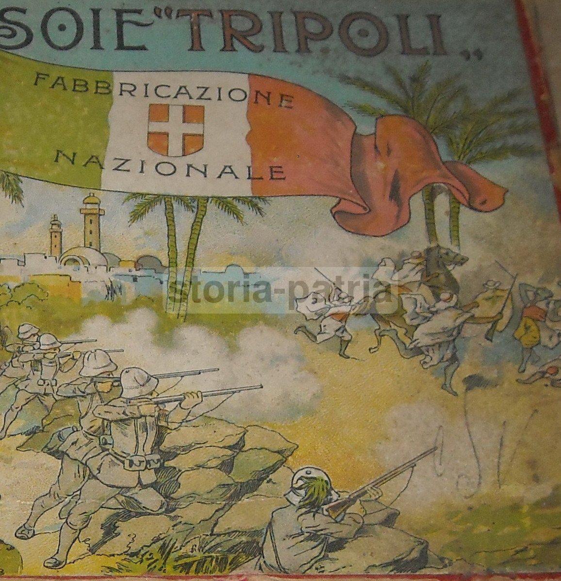 Africa, Colonie, Tripoli, Bersaglieri, Tricolore Italiano, Scatola Pubblicitaria, Rara immagine 4