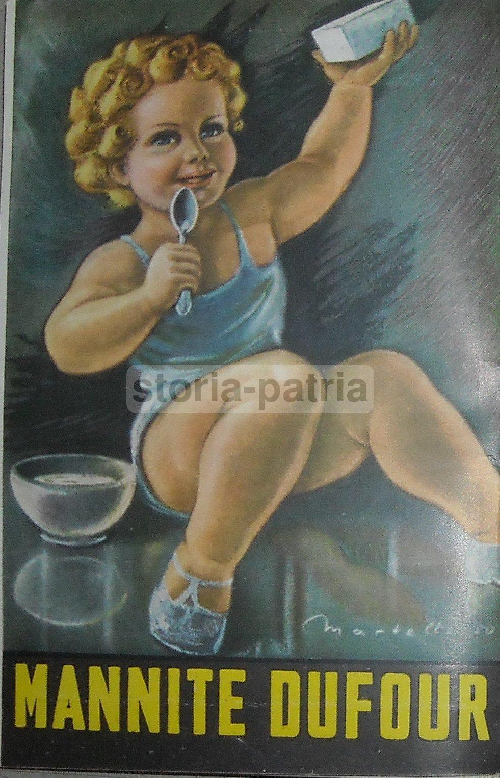 Alimentazione Per Bambini, Mannite Dufour, Martelli, Propaganda Fumo, Tabacchi immagine 1