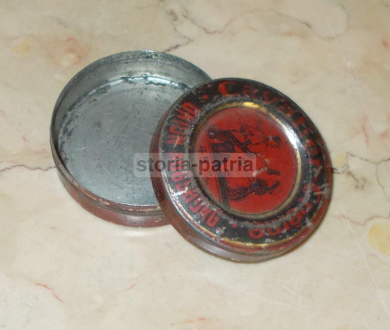 Antico Astuccio Pubblicitario, Crema Per Pelli, Lucido Scarpe, Augusburg, Cavalier immagine 3
