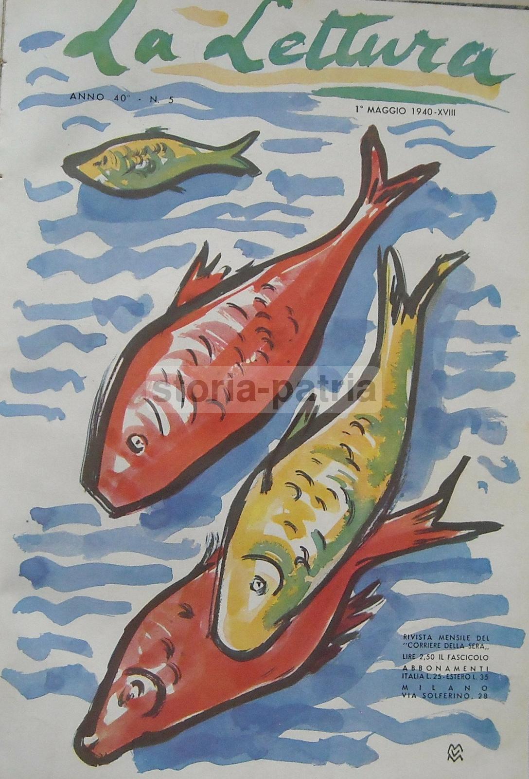 Arte Contemporanea, Vellani Marchi, Bella Antica Illustrazione, Pesci, Rim, Negrin immagine 1