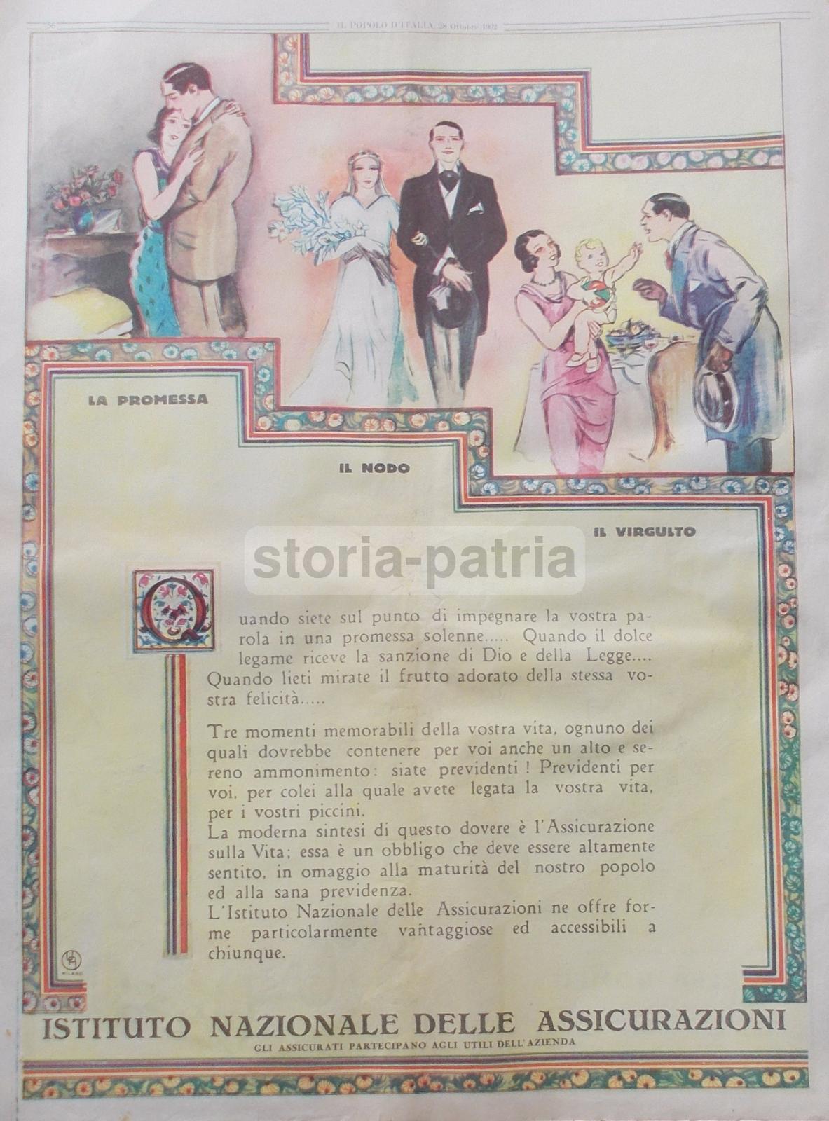 Assicurazioni, Ina, Grande Stampa Pubblicitaria, Famiglia, Motori, Alfa Romeo, Auto immagine 1