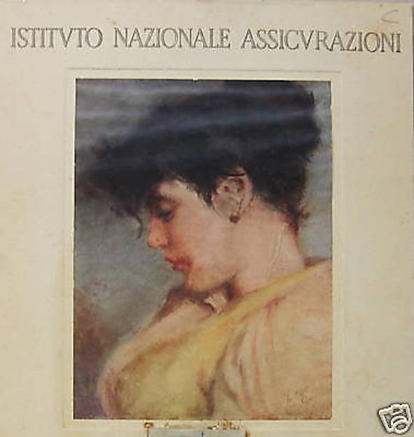 Assicurazioni, Ina, Vecchio Calendario Pubblicitario, Artistico, Da Collezione, Lega immagine 1