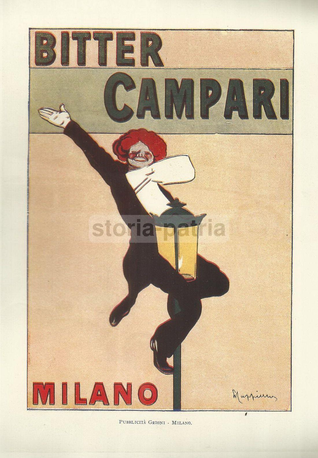 Auto, Automobilismo, Batterie Hensemberger, Luce, Bitter Campari, Pubblicita, Stampa immagine 1