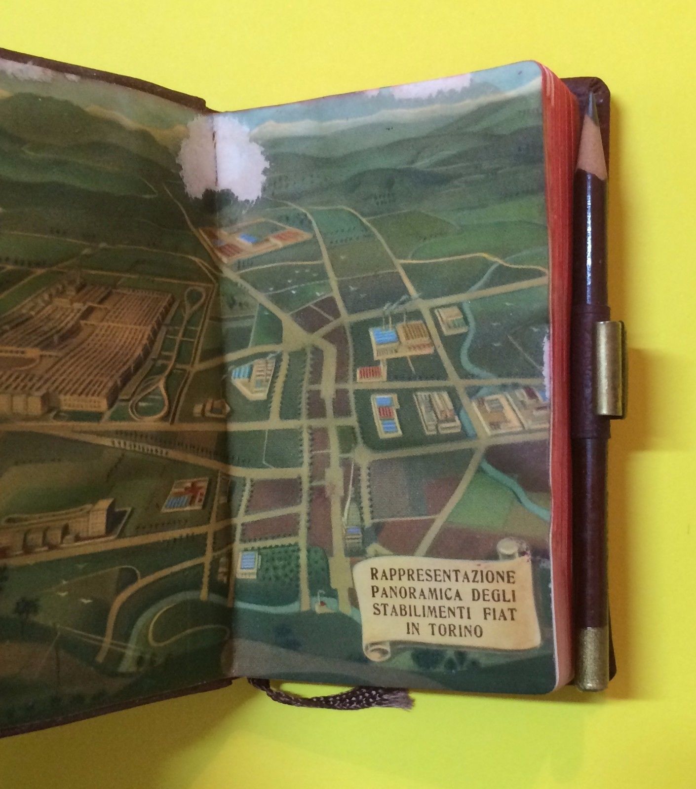 Automobili, Motori, Graziosa Pubblicitaria d'Epoca, Auto Fiat, Da Collezione, Agenda immagine 1