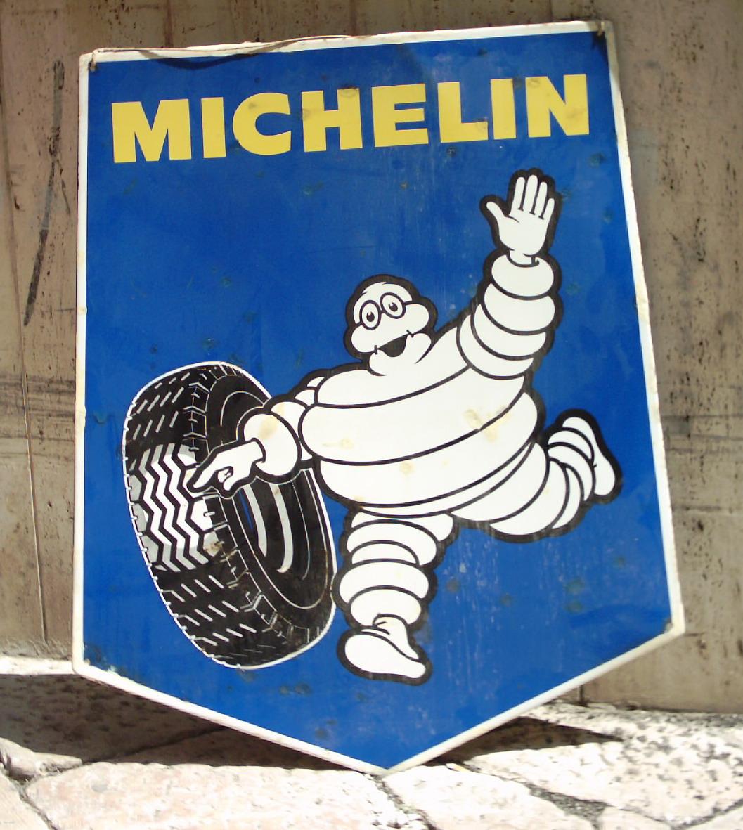 Automobili, Pneumatici, Michelin, Bibendum, Decorativa Targa Pubblicitaria, Enorme immagine 2