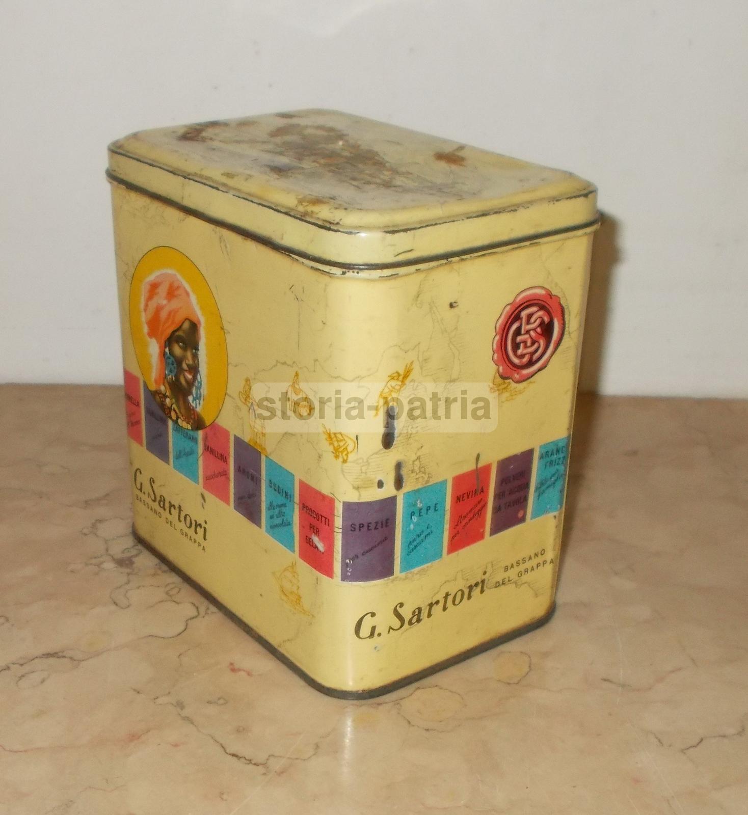 Bassano, Veneto, Dolciaria, Erboristeria, Spezie, Aromi, Scatola Pubblicitaria, Sartori immagine 3