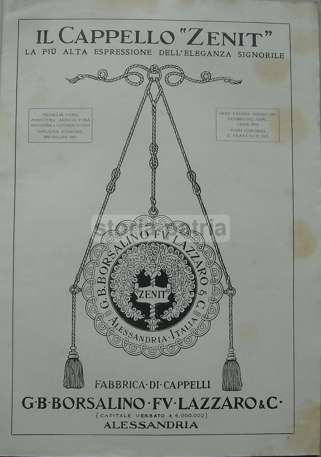 Cappelli Zenit, Alessandria, Antica Pubblicitaria, Branca, Liquori, Aperitivo, Stampa immagine 1