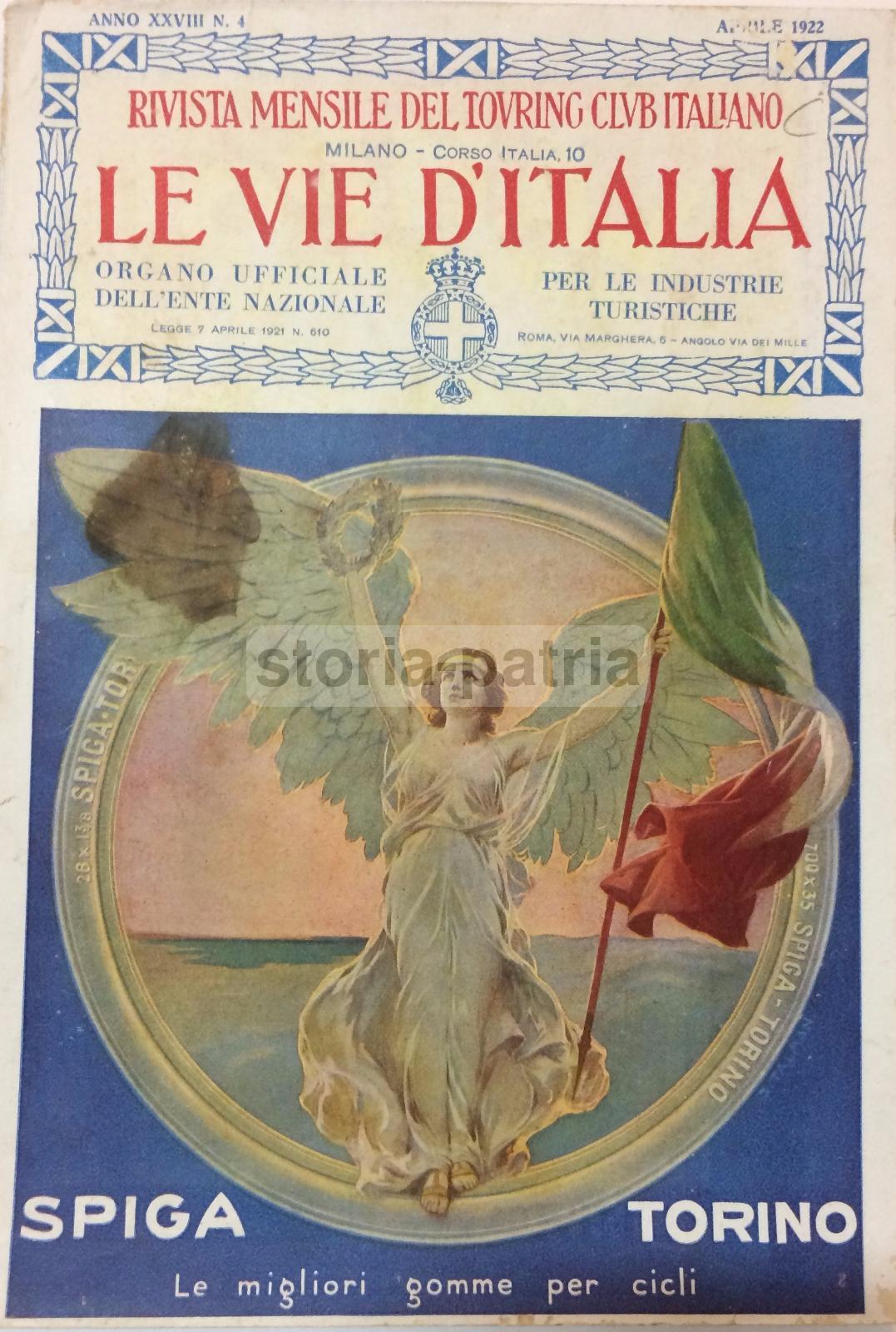 Ciclismo, Biciclette, Gomme Spiga, Torino, Allegoria Dellitalia, Tricolore, Calvizie immagine 1