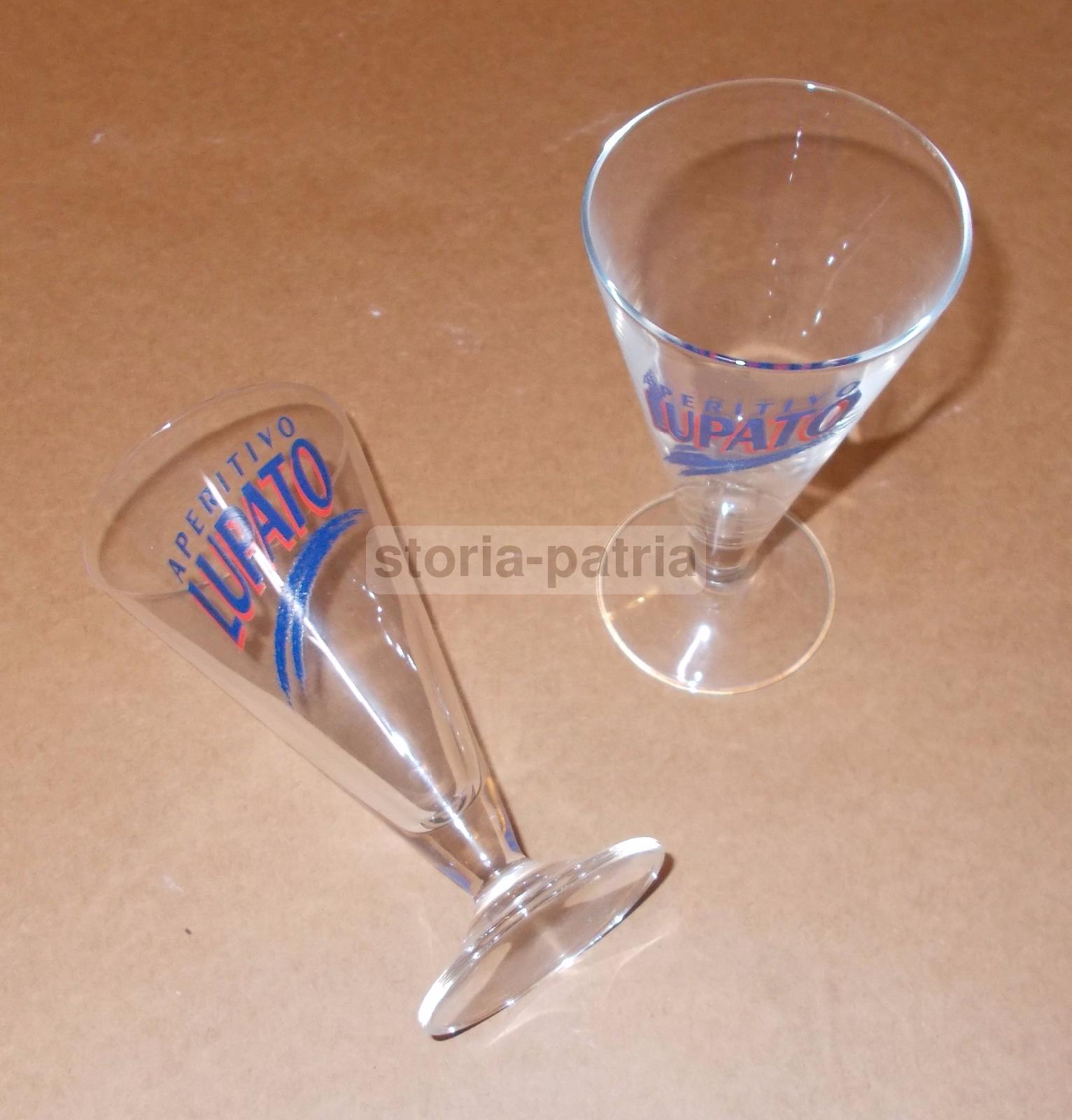 Coppia Di Bicchieri Pubblicitari, Forma A Calice, Vetri Da Collezione, Decorativi immagine 2