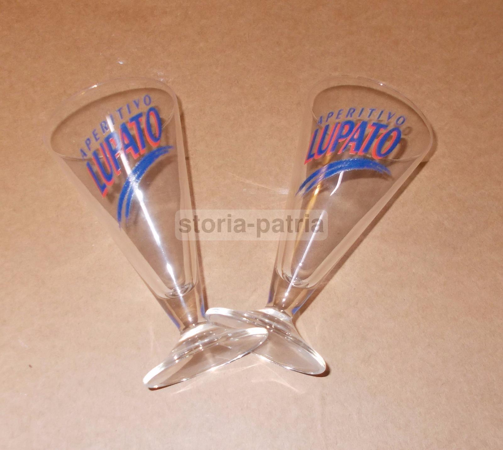 Coppia Di Bicchieri Pubblicitari, Forma A Calice, Vetri Da Collezione, Decorativi immagine 3