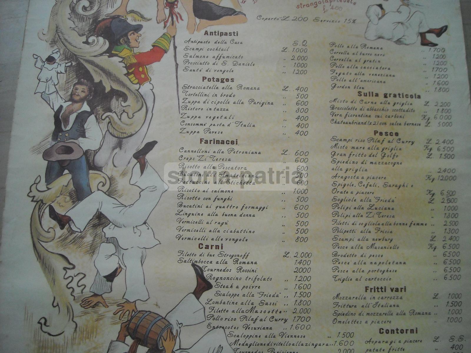 Cucina, Gastronomia, Ristoranti d'Epoca, Napoli, Folklore, Menu, Pesce, Kasslatter immagine 2
