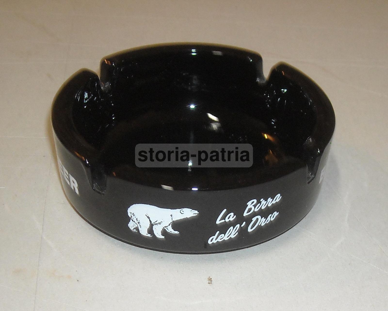 Distilleria, Birra, Grazioso Posacenere Pubblicitario, Vetro Da Collezione, Orso immagine 5