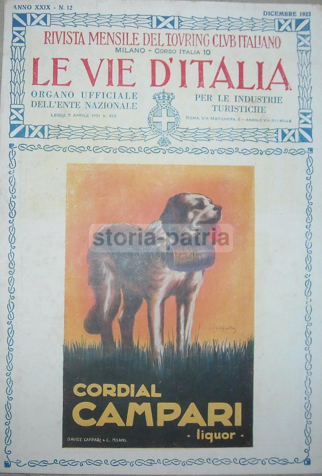 Distilleria, Liquori, Cane S Bernardo, Antica Stampa Pubblicitaria, Cappiello, 1923 immagine 1