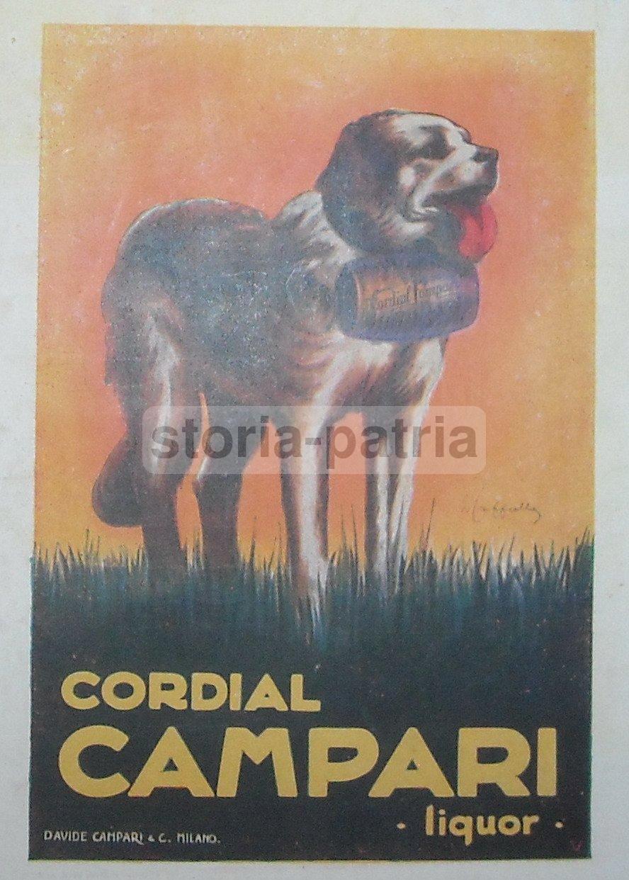 Distilleria, Liquori, Cane S Bernardo, Antica Stampa Pubblicitaria, Cappiello, 1923 immagine 2