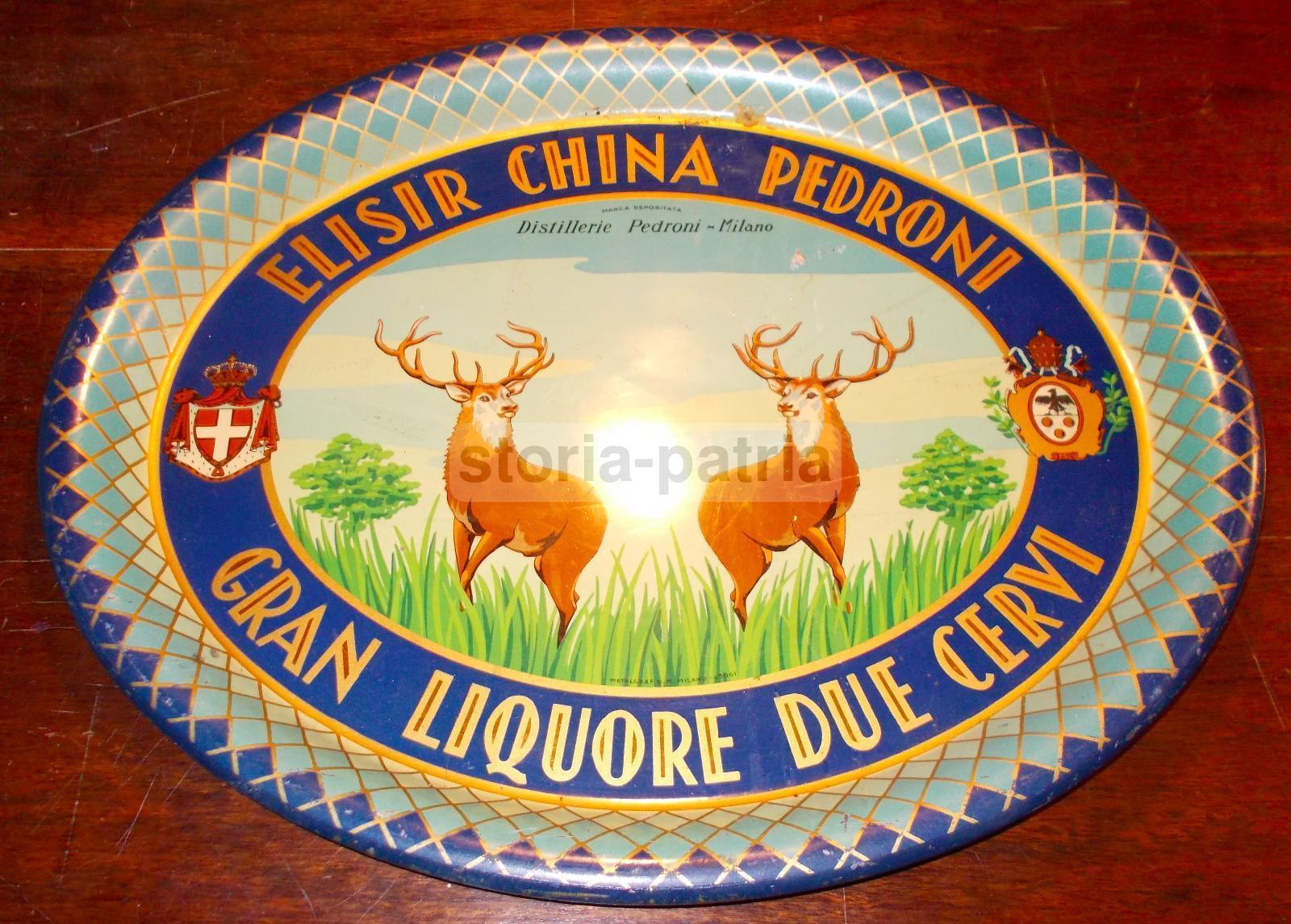 Distilleria, Liquori, Elisir China, Liquore Cervi, Araldica, Pedroni, Pubblicitaria immagine 1