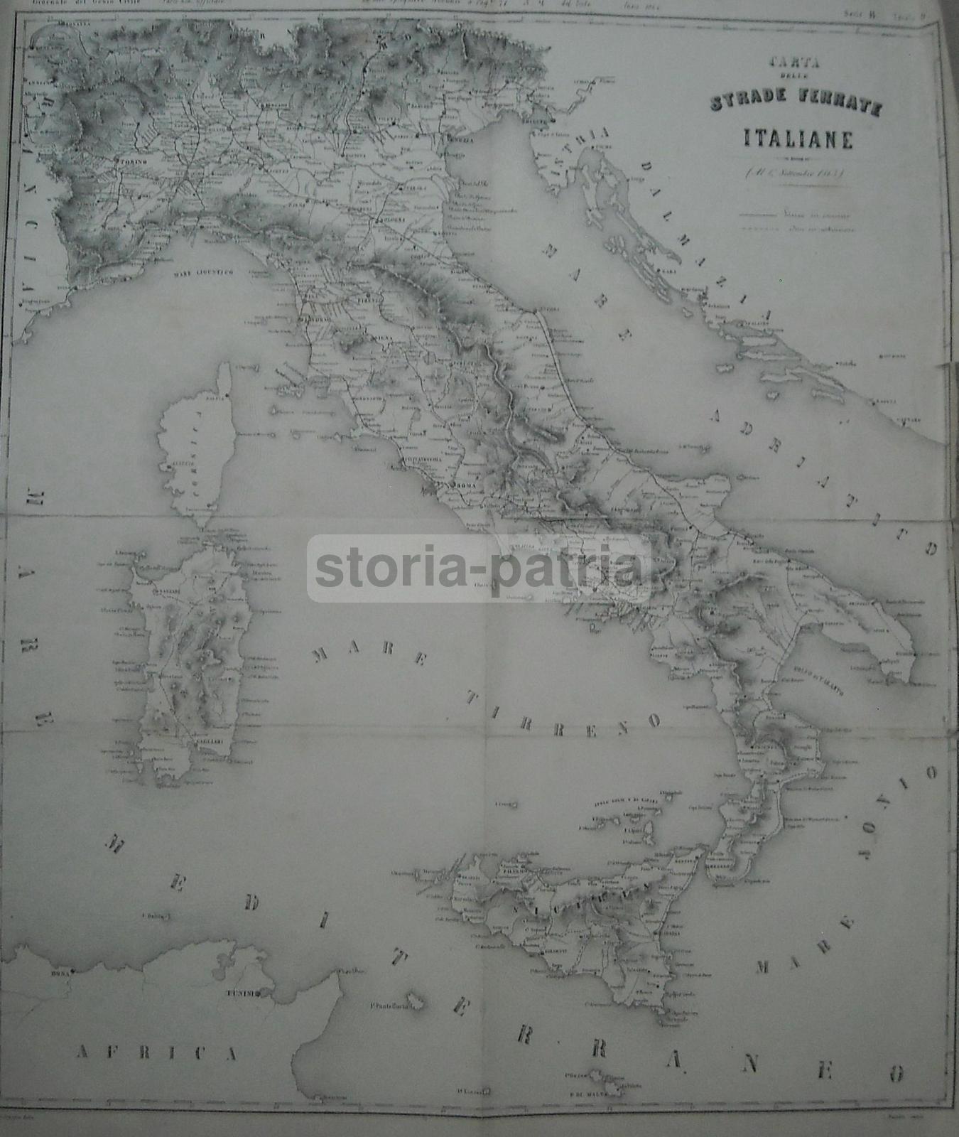 Ferrovie Italiane Al 1864, Strade Ferrate, Adriatiche, Siciliane, Sarde, Tirreniche immagine 6