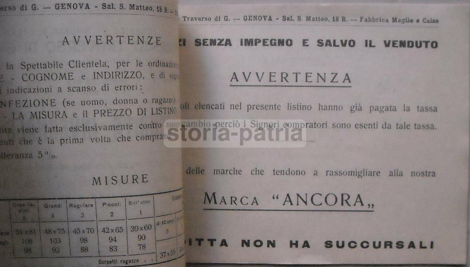 Genova, Maglieria, Calze, Ventriere, Sottane, Costumini, Scialli, Traverso, Colonie, 1938 immagine 4