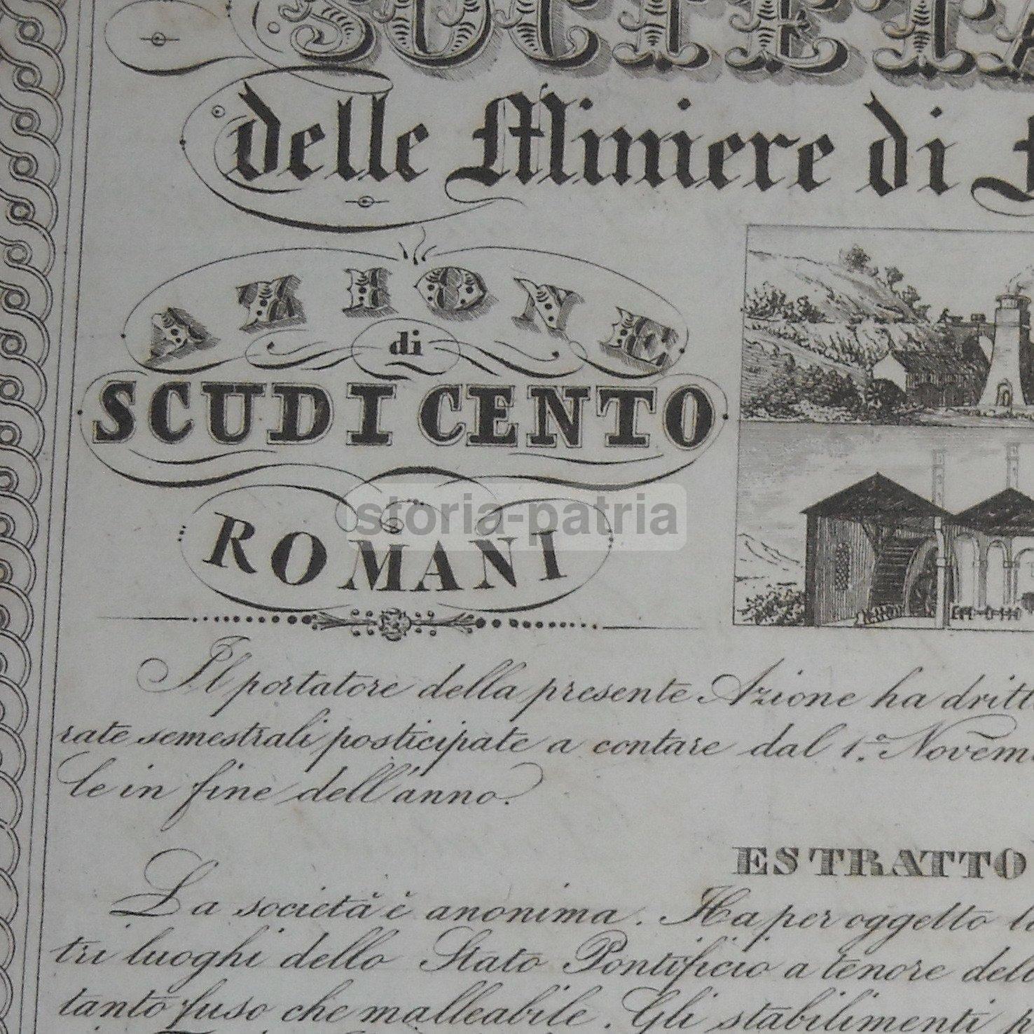 Geologia, Ferro, Miniere, Tolfa, Tivoli, Terni, Roma, 1849, Antica Societa Mineraria immagine 1