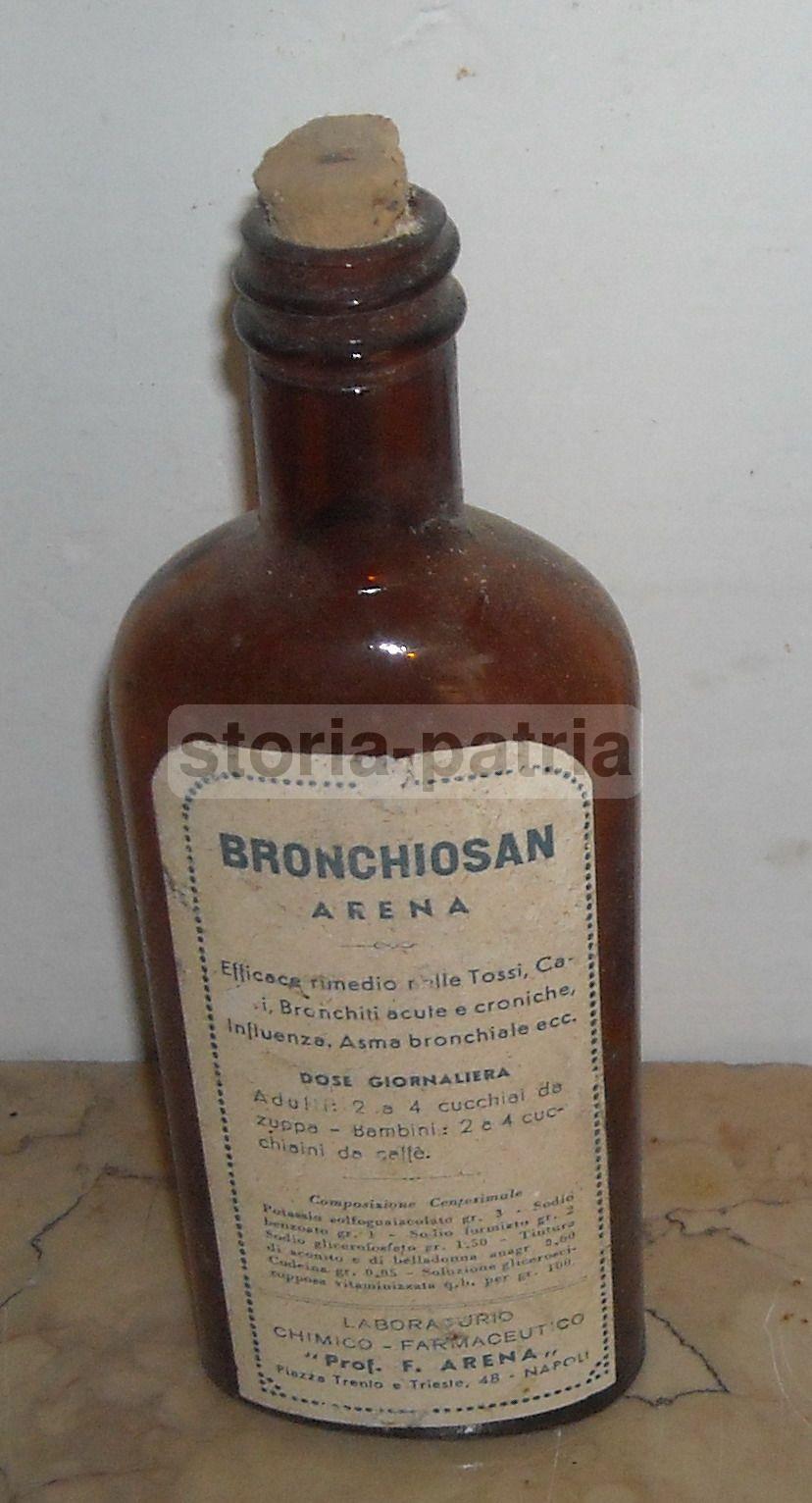 Medicina, Farmacia, Antica Bottiglia, Bronchiosan Arena, Napoli, Patologie Bronchiali immagine 1