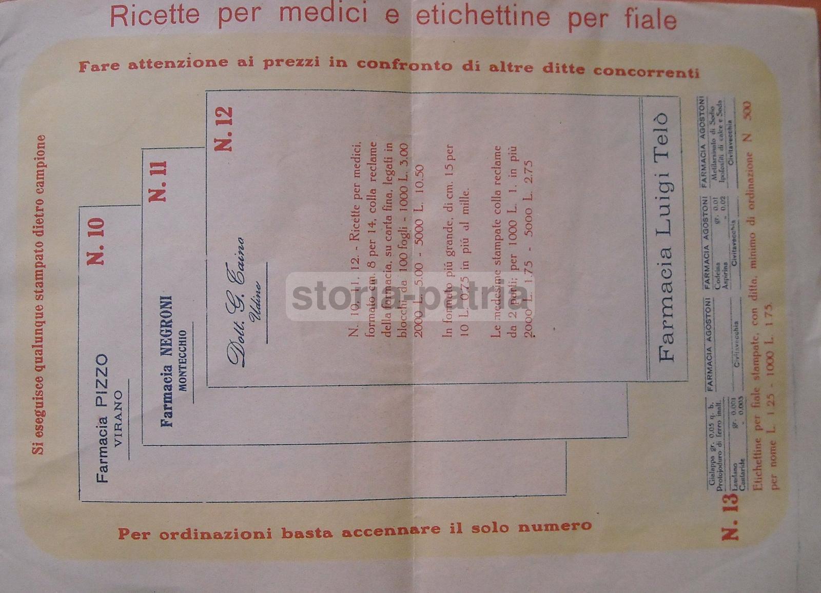Medicina, Farmacia, Virano, Montecchio, Udine, Civitavecchia, Livorno, Bengasi, Cremona immagine 1