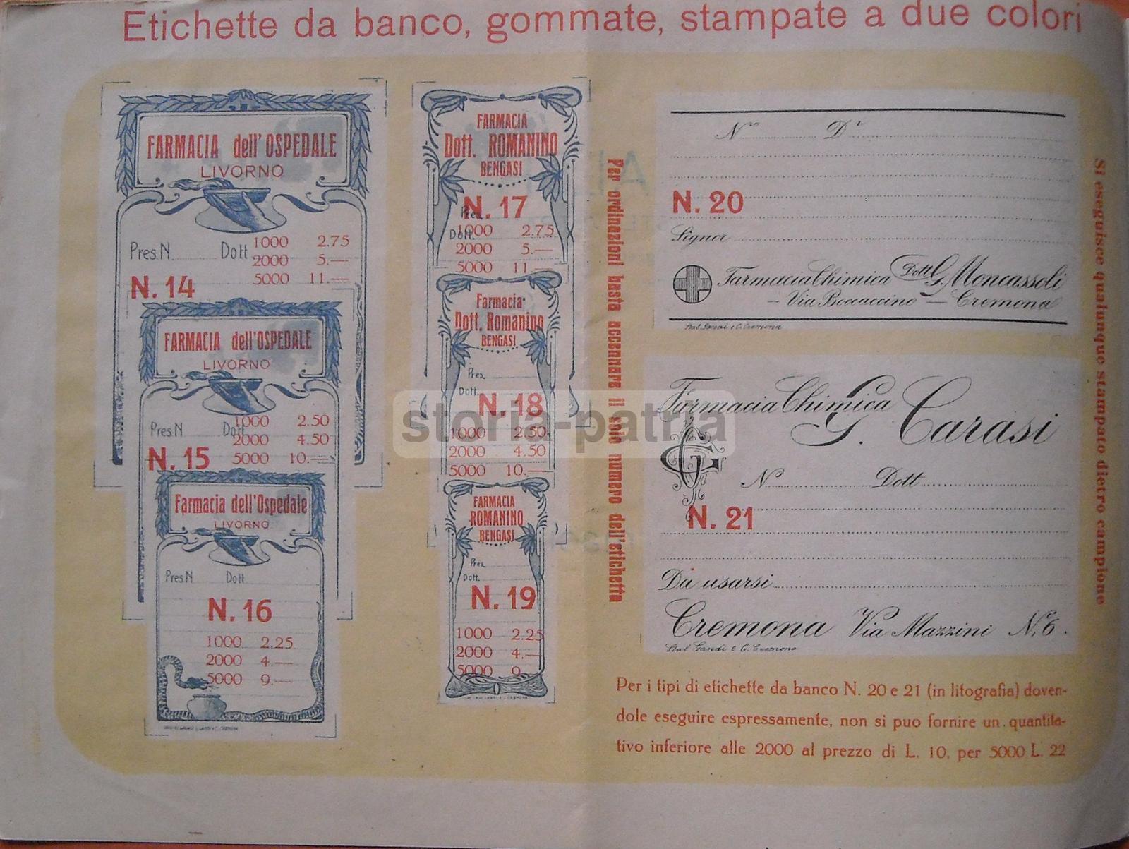 Medicina, Farmacia, Virano, Montecchio, Udine, Civitavecchia, Livorno, Bengasi, Cremona immagine 2