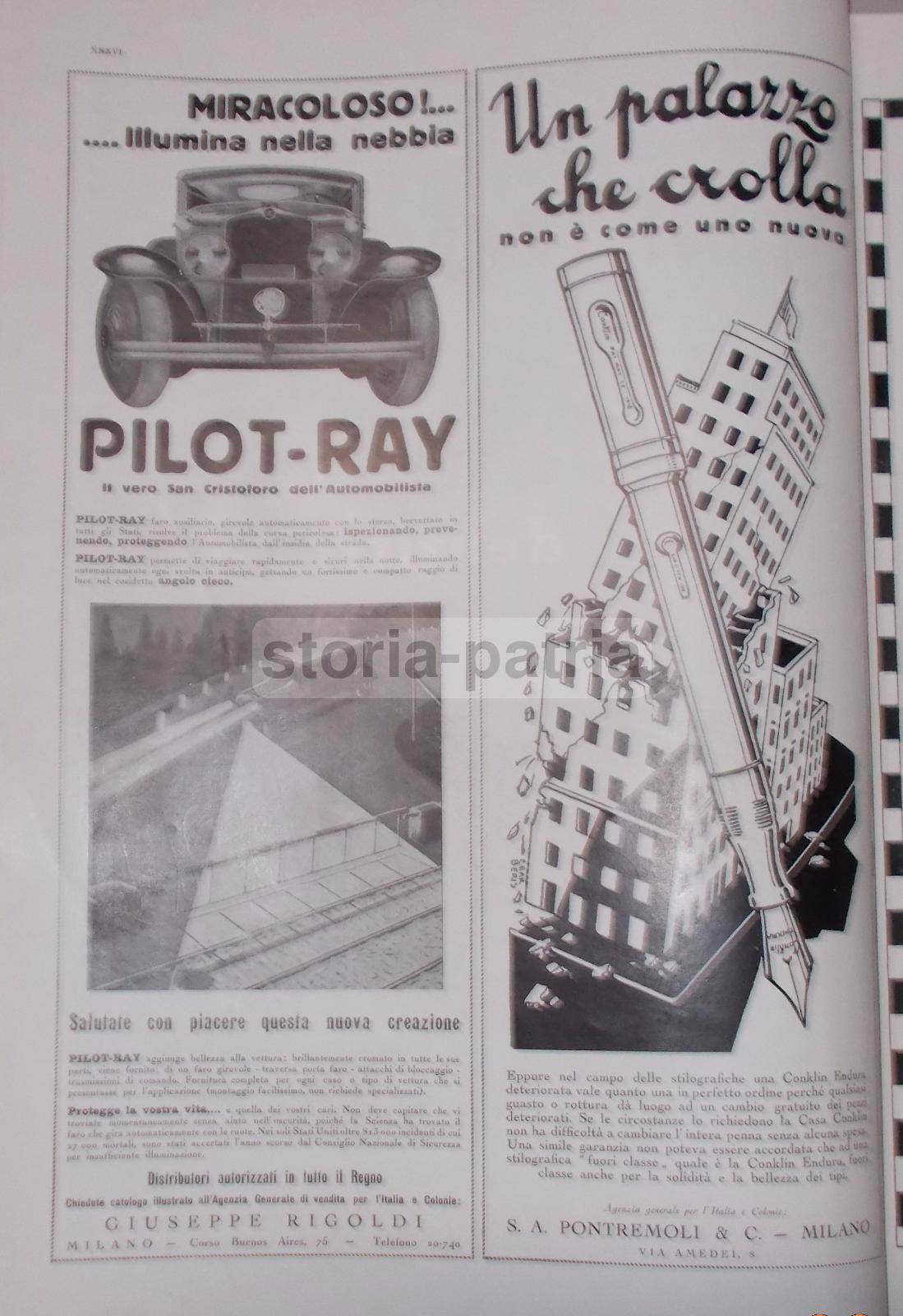 Motori, Automobili Bianchi, Gomme Pirelli, Dudovich, Penna Conklin, Pilot Ray, d'Epoca immagine 2