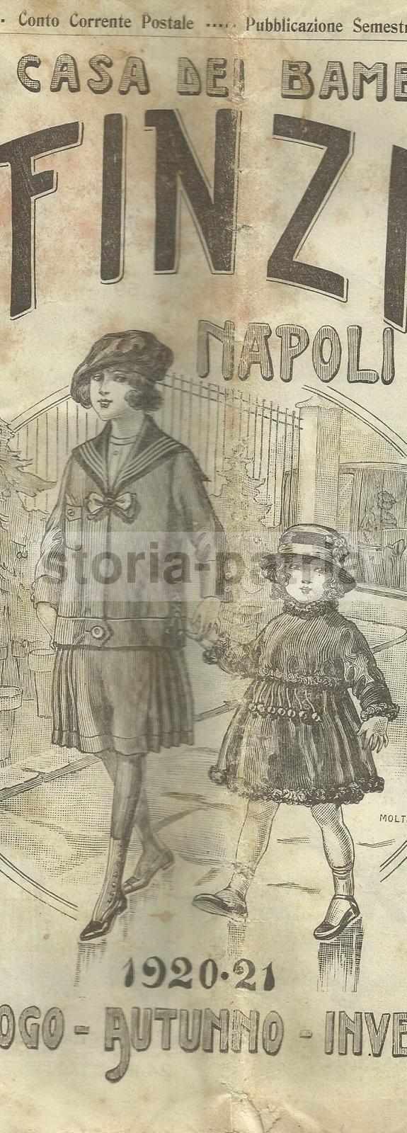 Napoli, Antico Catalogo Pubblicitario, Moda, Abbigliamento Per Bambini, Scarpe, Finzi immagine 1