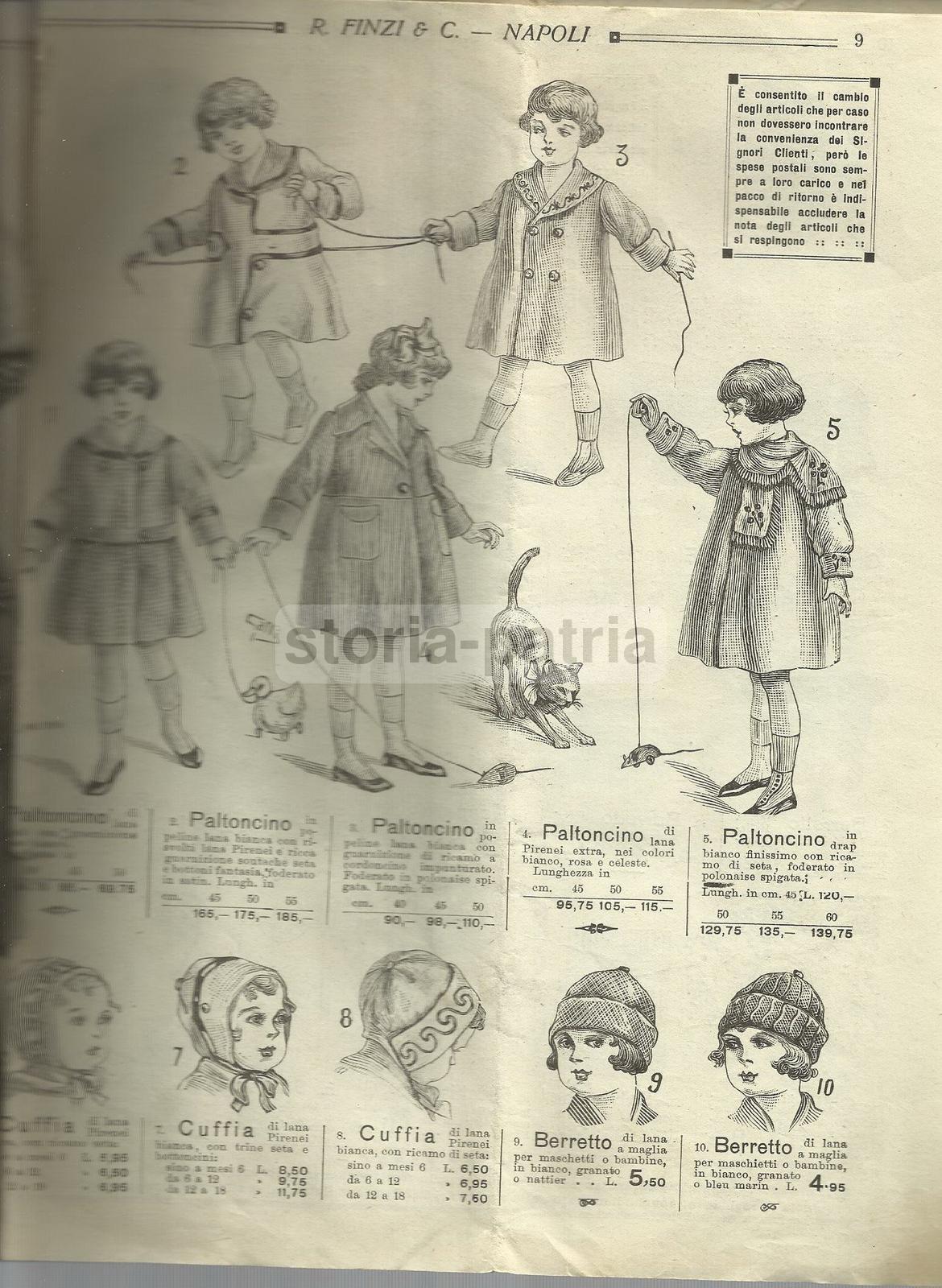 Napoli, Antico Catalogo Pubblicitario, Moda, Abbigliamento Per Bambini, Scarpe, Finzi immagine 5