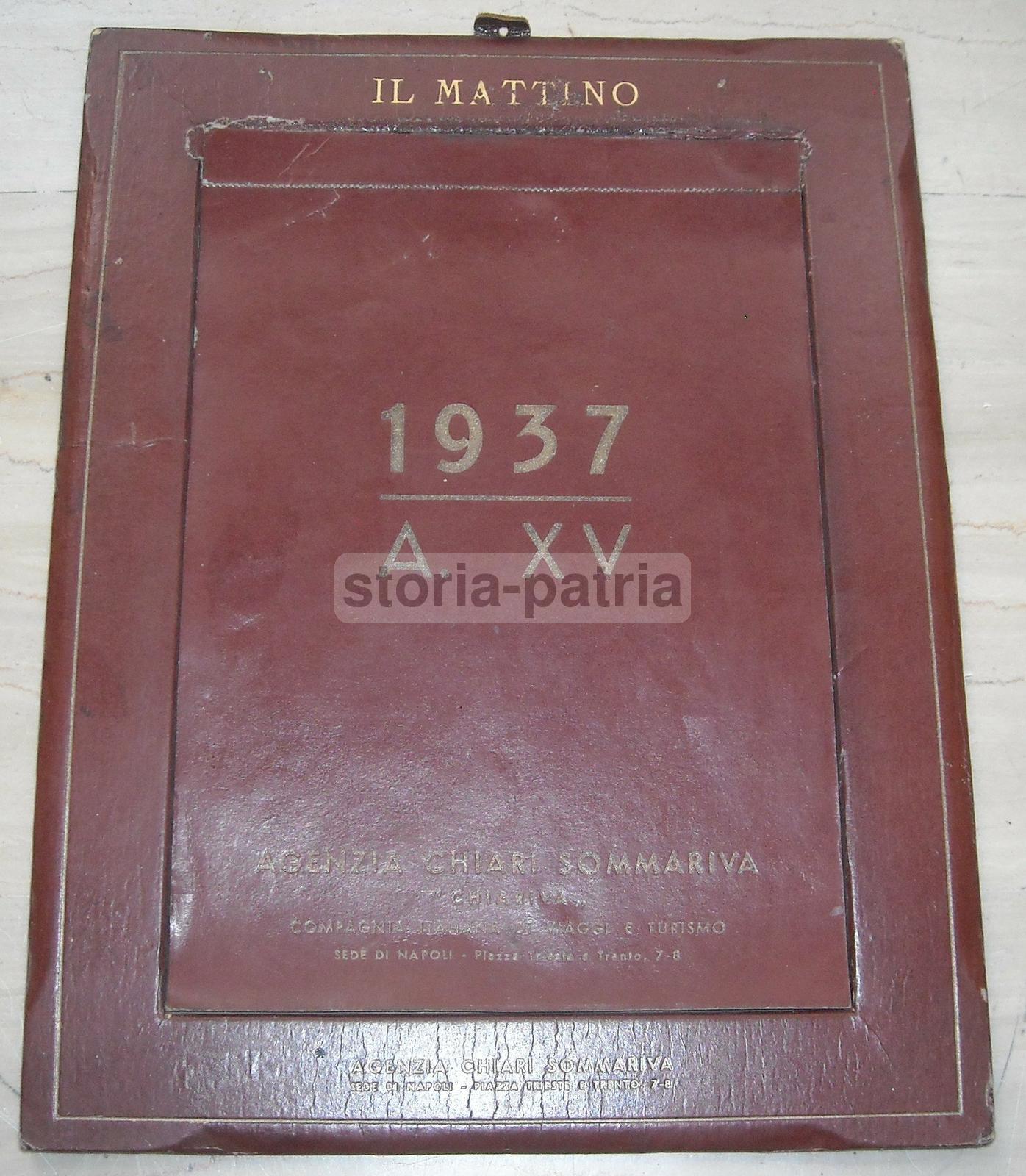 Napoli, Calendario Artistico, Pubblicitario, Chiari Sommariva, Giornali Napoletani immagine 1