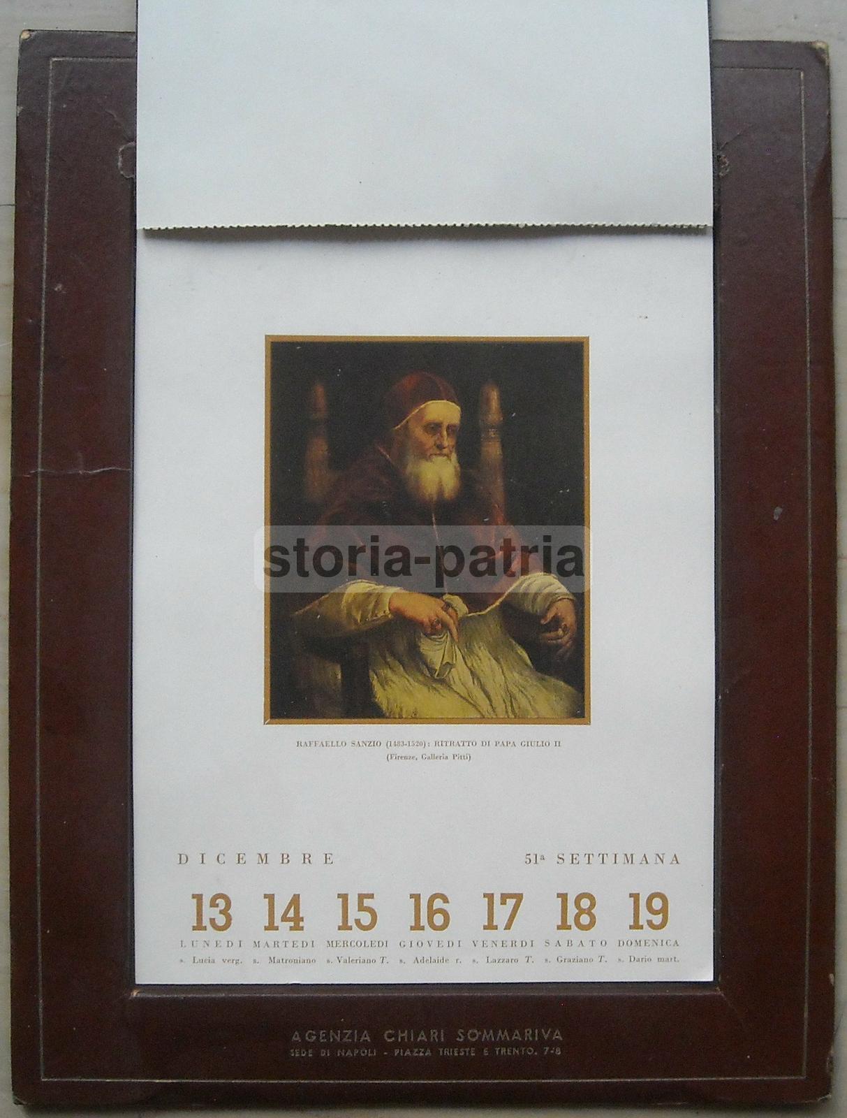 Napoli, Calendario Artistico, Pubblicitario, Chiari Sommariva, Giornali Napoletani immagine 3