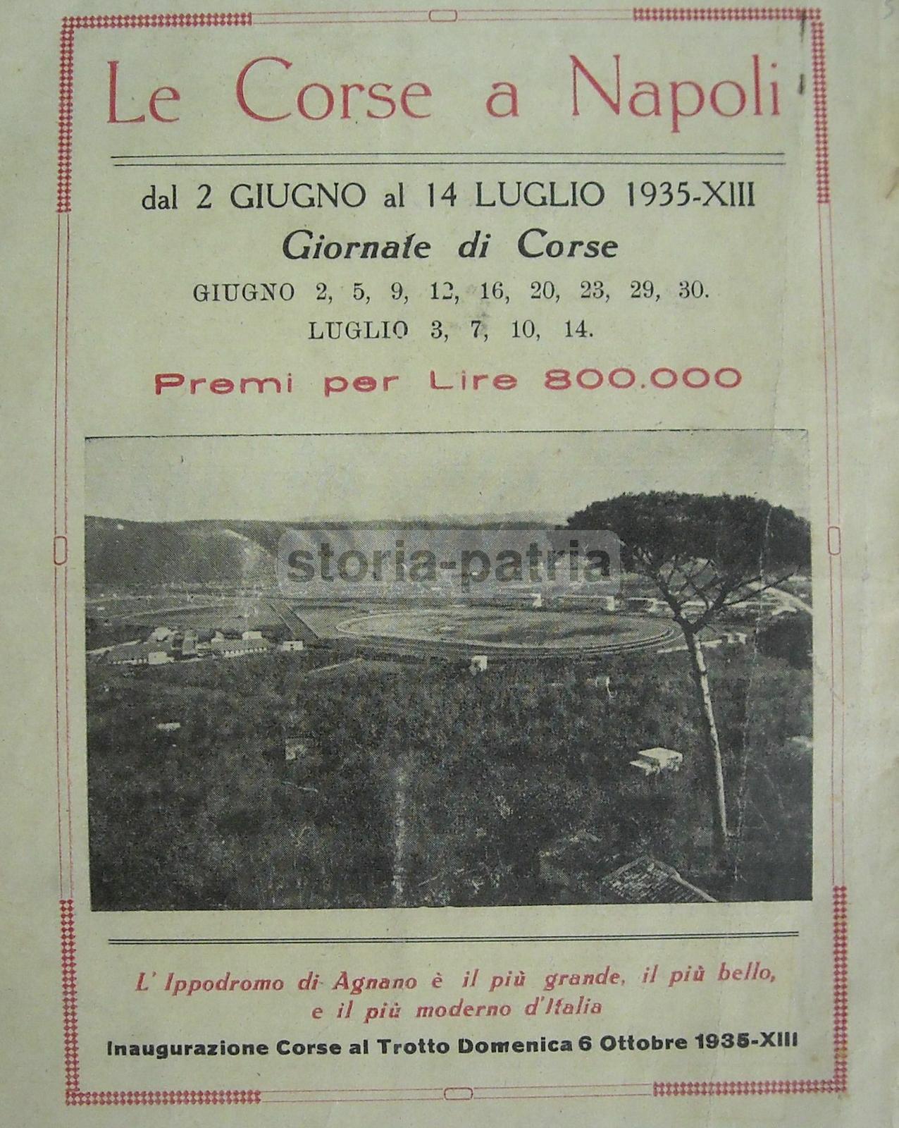 Napoli, Ferrovie, Tramvie, Treni Popolari, Navigazione, Ippodromo Agnano, Pubblicita immagine 1