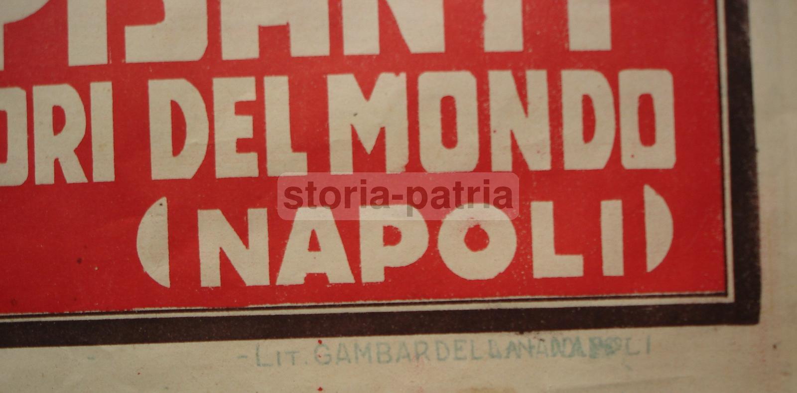 Napoli, Ottaviano, Raro Manifesto Pubblicitario, d'Epoca, Liquori, China, Decorativo immagine 3