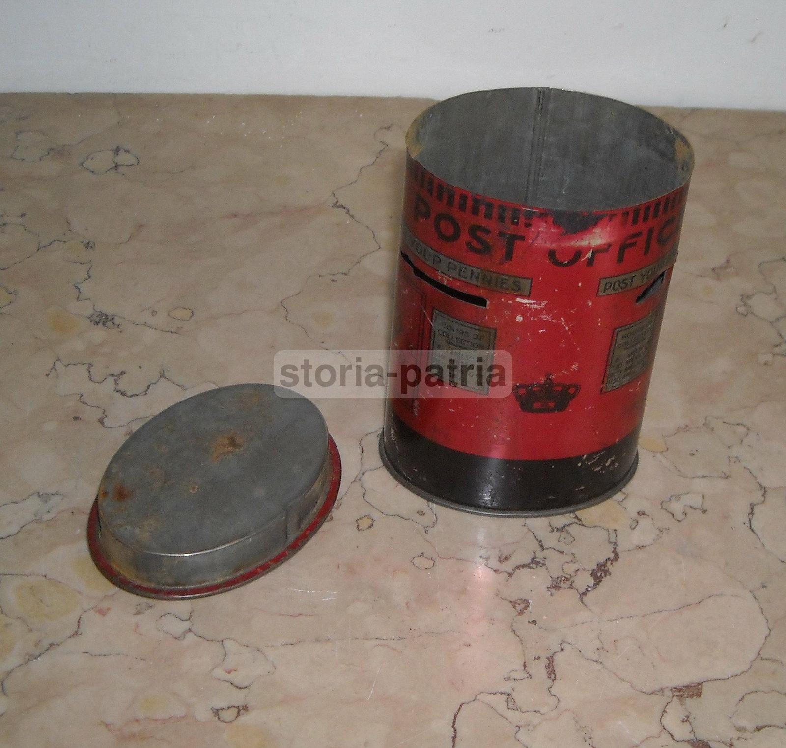 Poste, Cassetta Postale Inglese, Grazioso Soprammobile d'Epoca, Monete, Salvadanaio immagine 3