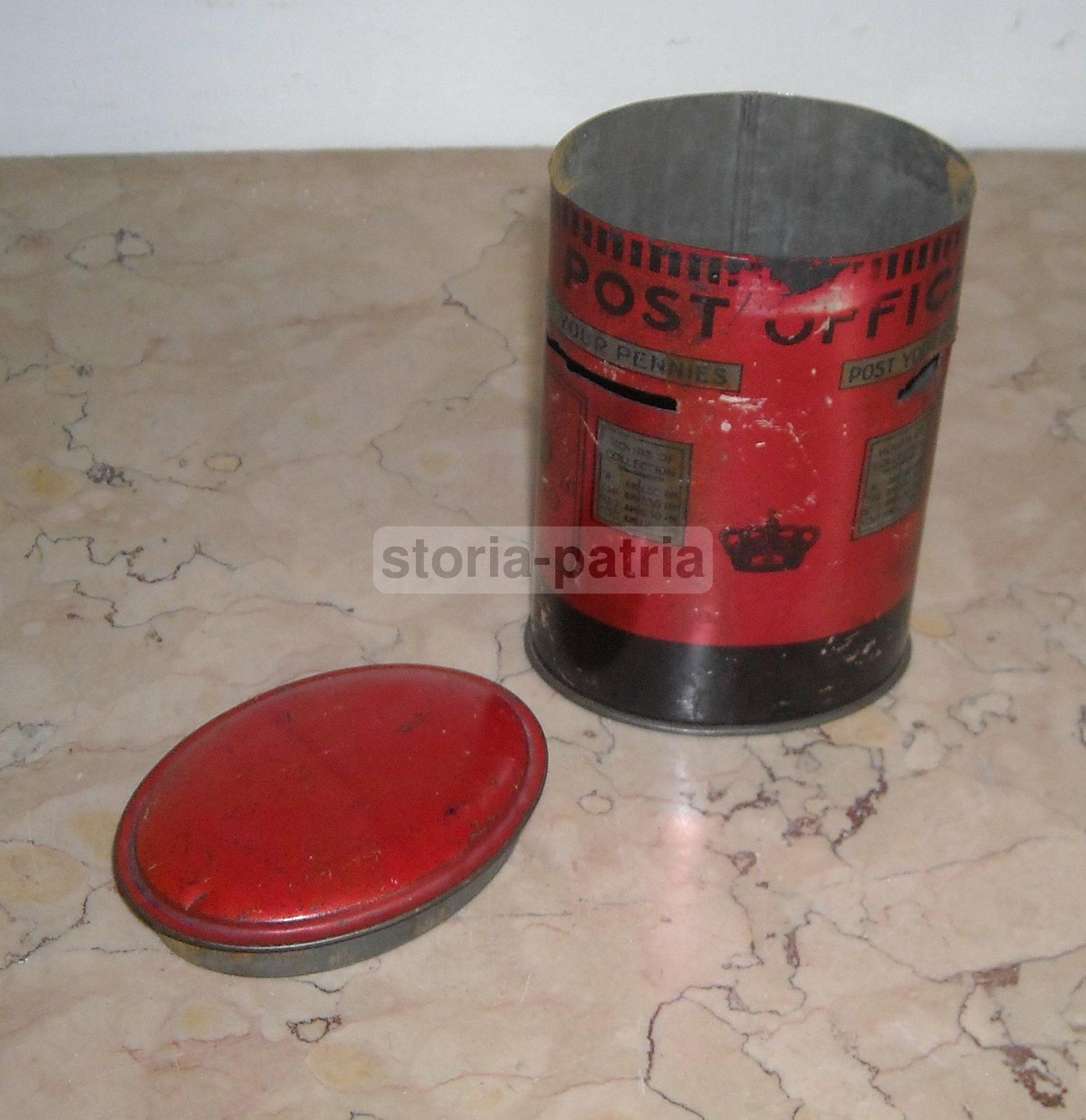 Poste, Cassetta Postale Inglese, Grazioso Soprammobile d'Epoca, Monete, Salvadanaio immagine 5