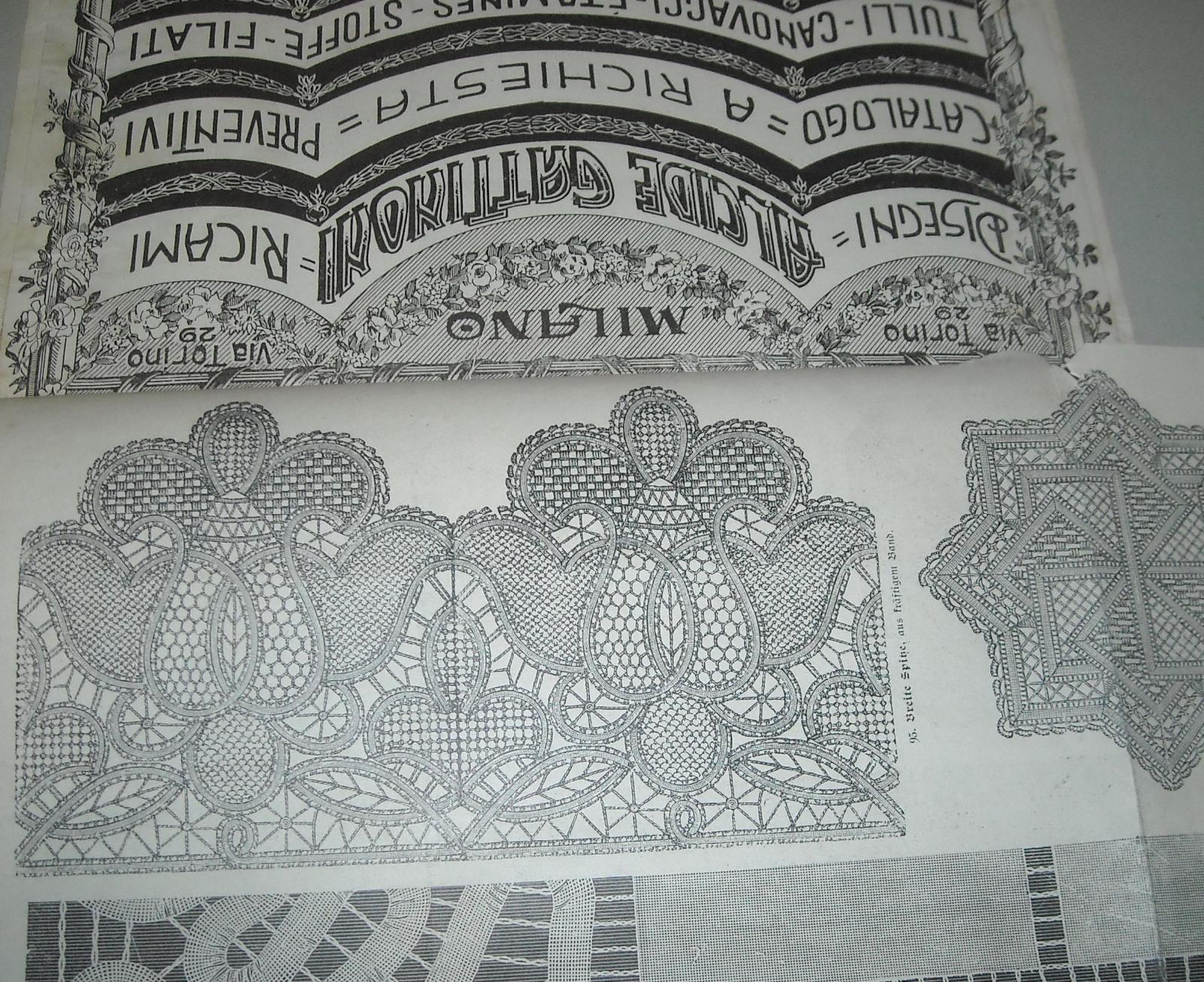 Ricami, Merletti, Sartoria, Manuale Illustrato, Pubblicitaria d'Epoca, Berlino, Milano immagine 1