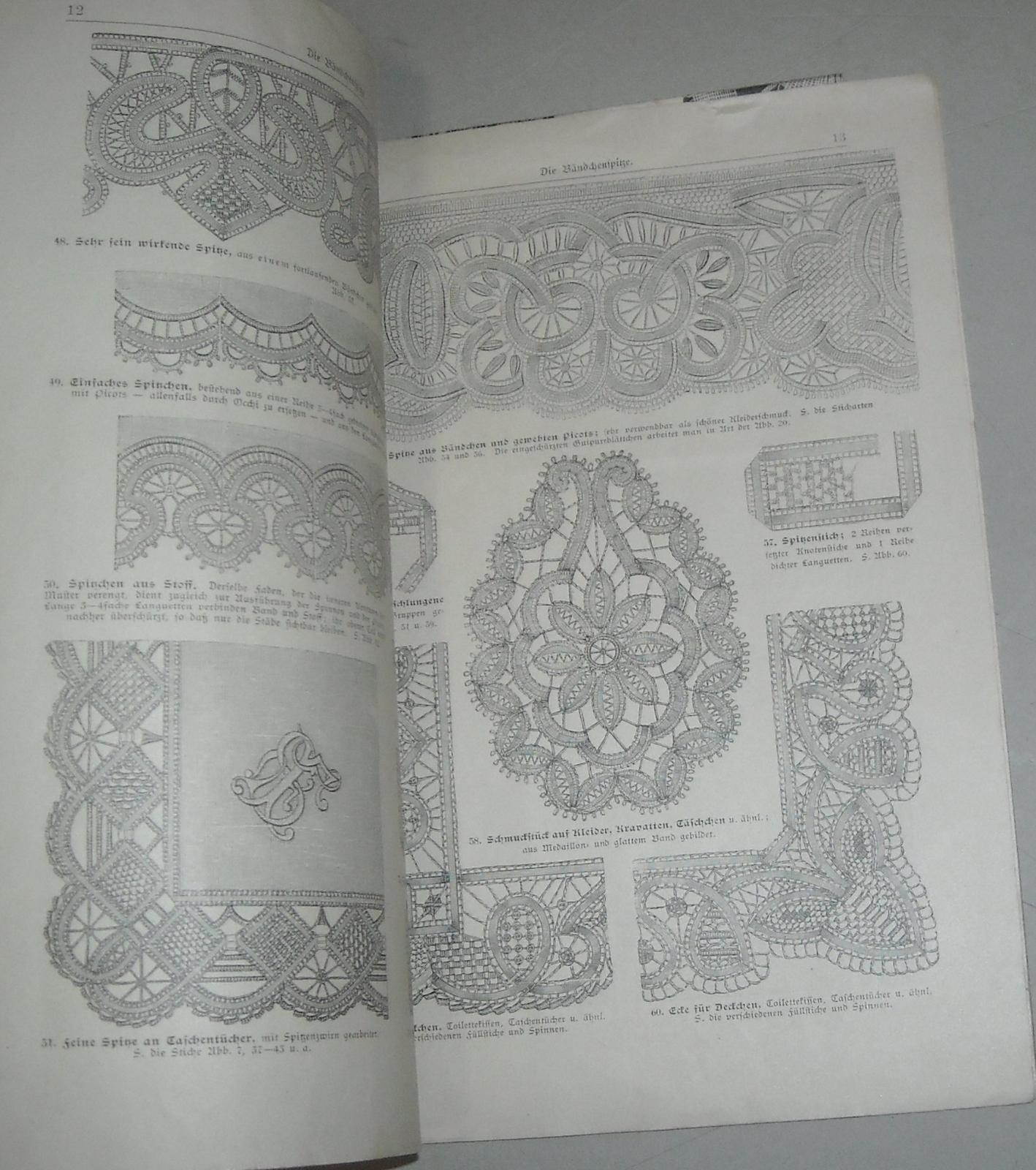 Ricami, Merletti, Sartoria, Manuale Illustrato, Pubblicitaria d'Epoca, Berlino, Milano immagine 9