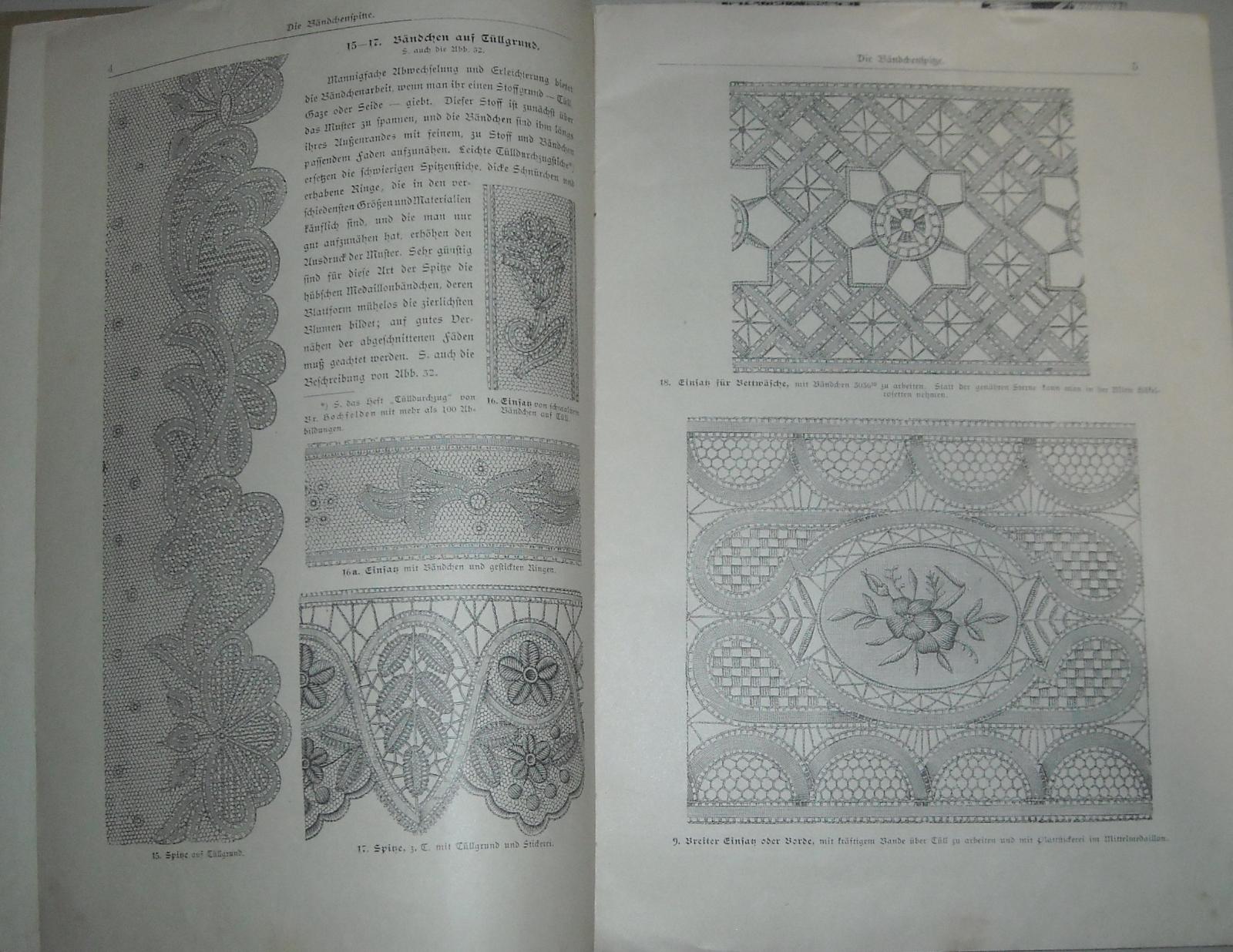 Ricami, Merletti, Sartoria, Manuale Illustrato, Pubblicitaria d'Epoca, Berlino, Milano immagine 11