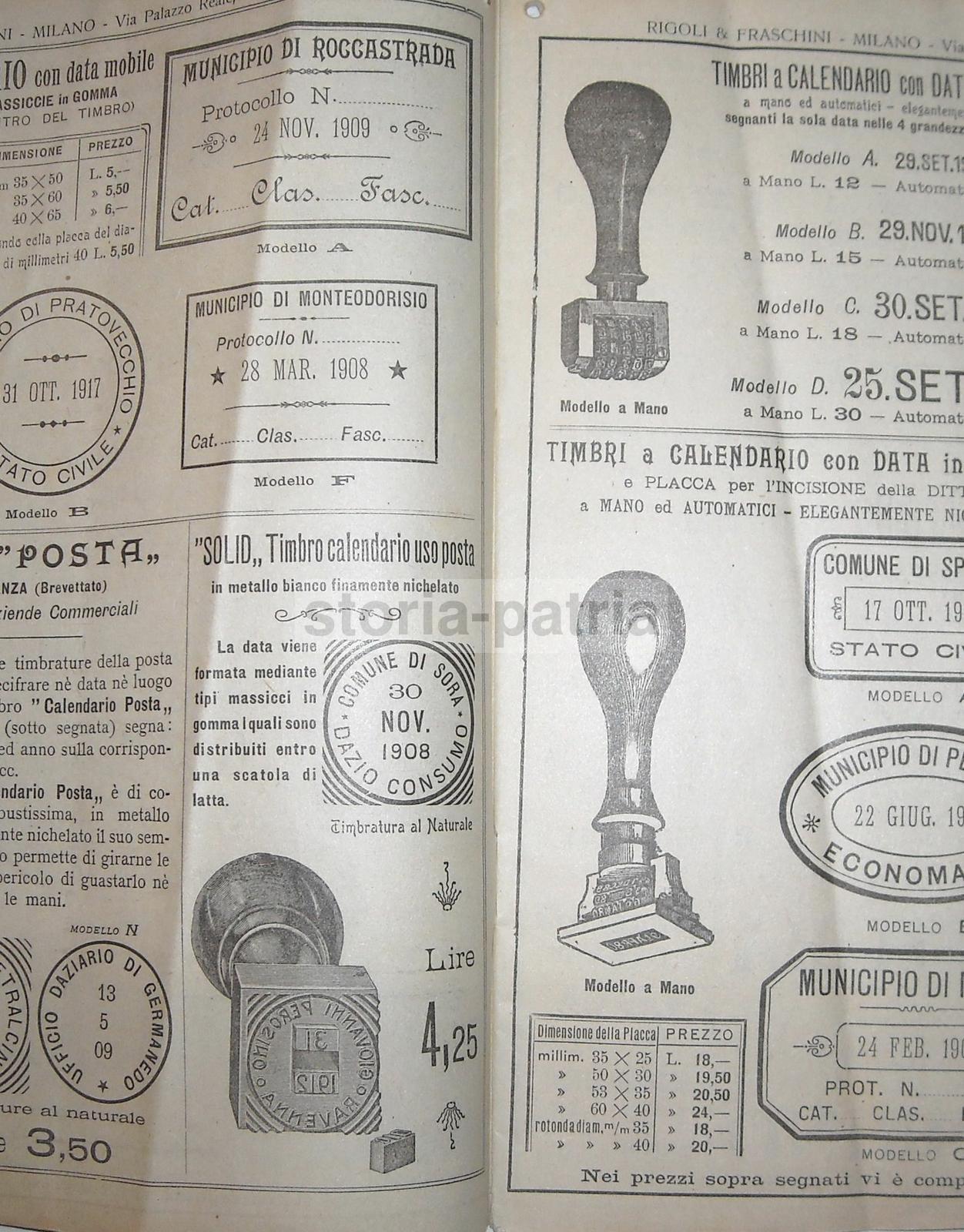 Scrittura, Inchiostri, Timbri, Articoli Di Cancelleria, Catalogo Pubblicitario, 1909 immagine 1