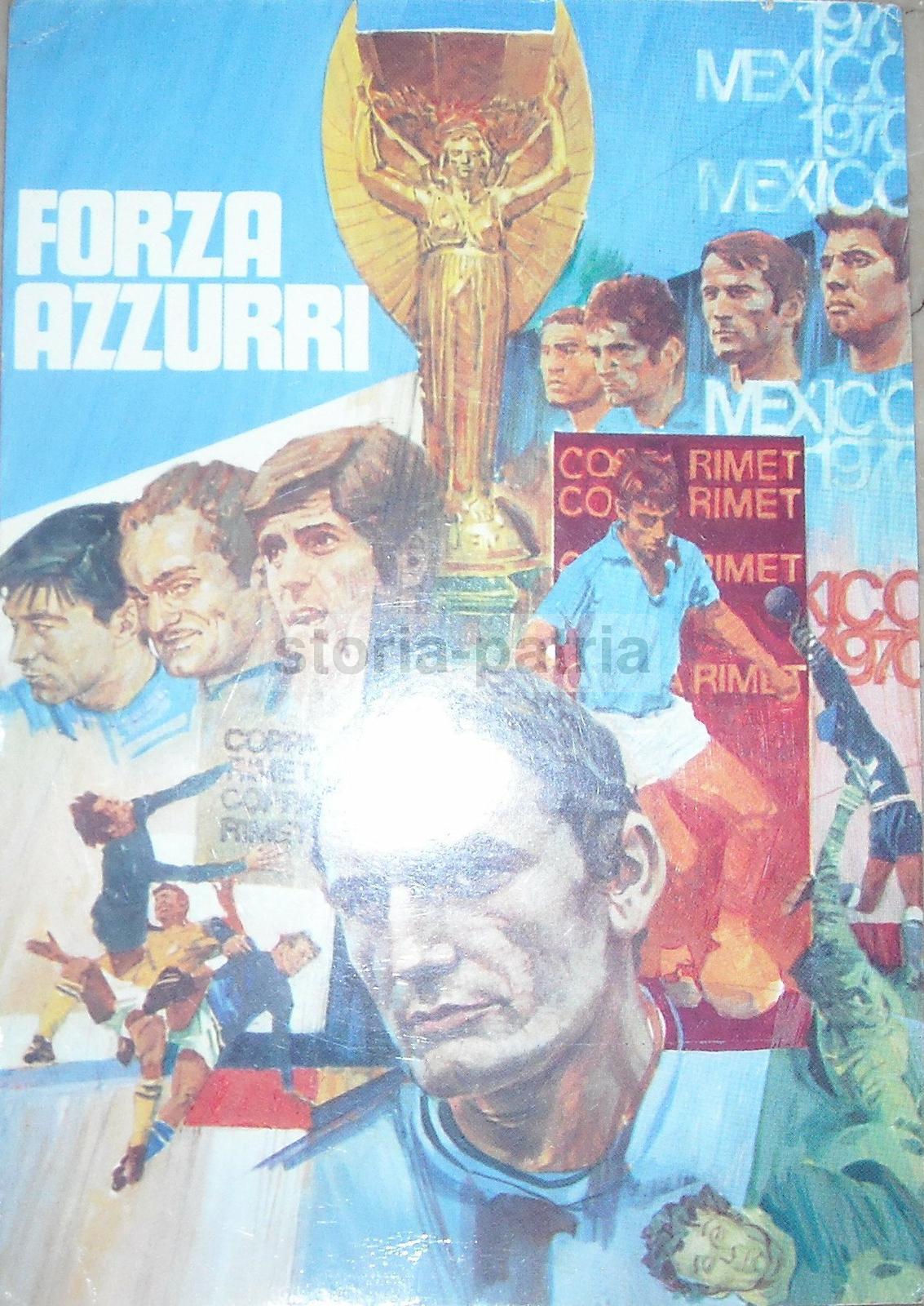 Sport, Calcio, Calciatori, Azzurri, Coppa Rimet, Messico, Cartolina Pubblicitaria, Arte immagine 1
