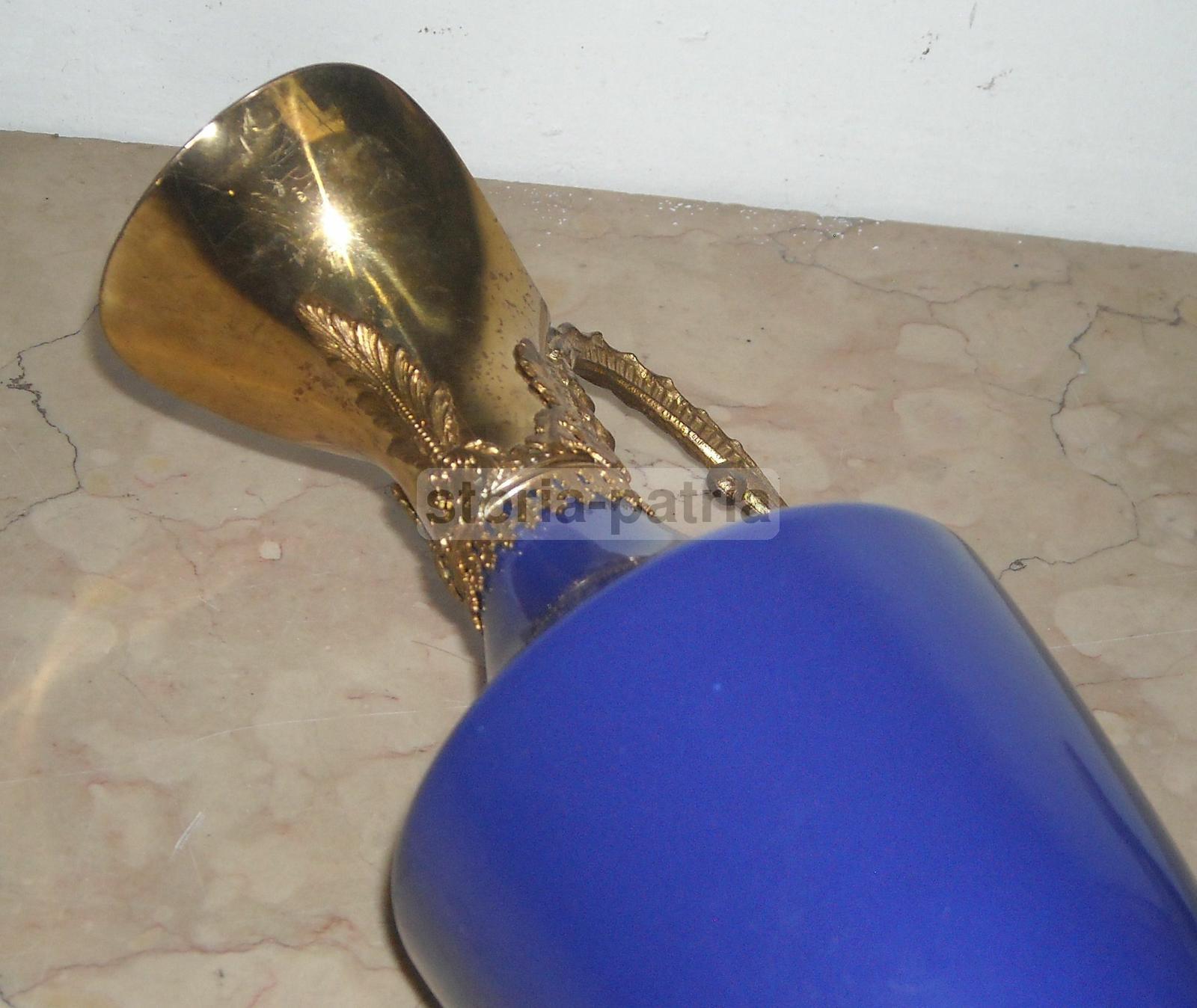 Stock, Liquori, Bottiglia Da Collezione, Anfora In Ceramica, Fregi Dorati Artistici immagine 1