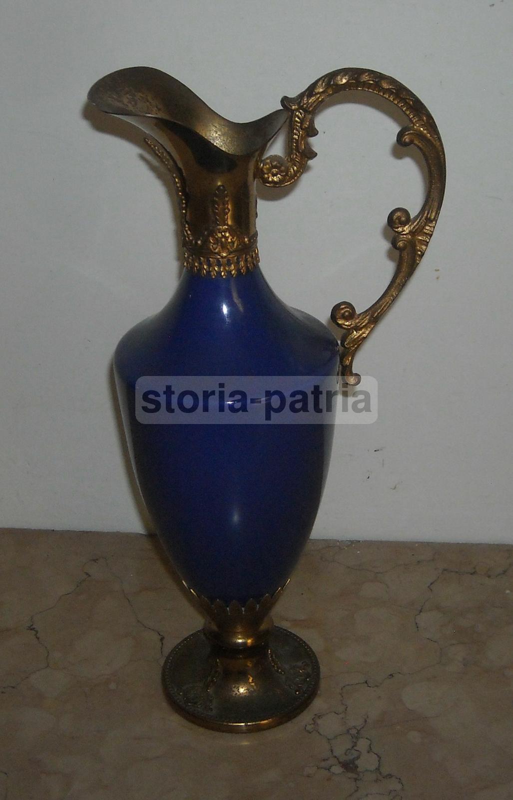 Stock, Liquori, Bottiglia Da Collezione, Anfora In Ceramica, Fregi Dorati Artistici immagine 2