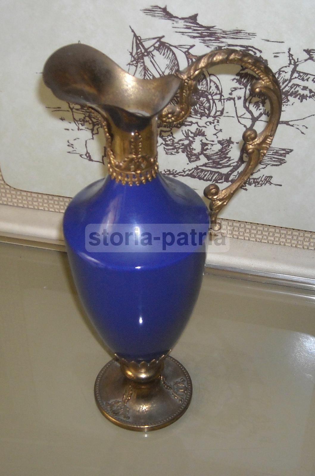 Stock, Liquori, Bottiglia Da Collezione, Anfora In Ceramica, Fregi Dorati Artistici immagine 4