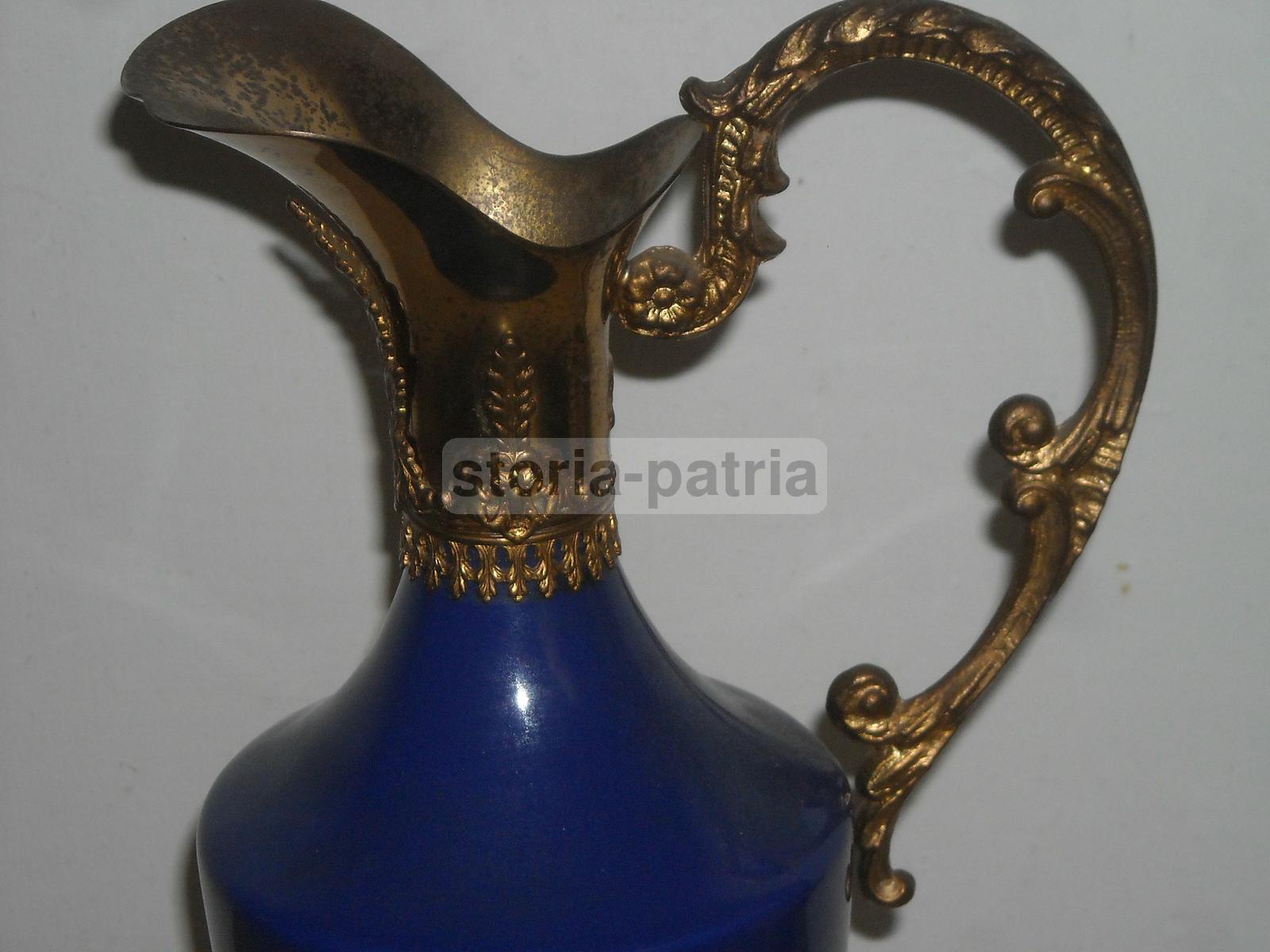 Stock, Liquori, Bottiglia Da Collezione, Anfora In Ceramica, Fregi Dorati Artistici immagine 5