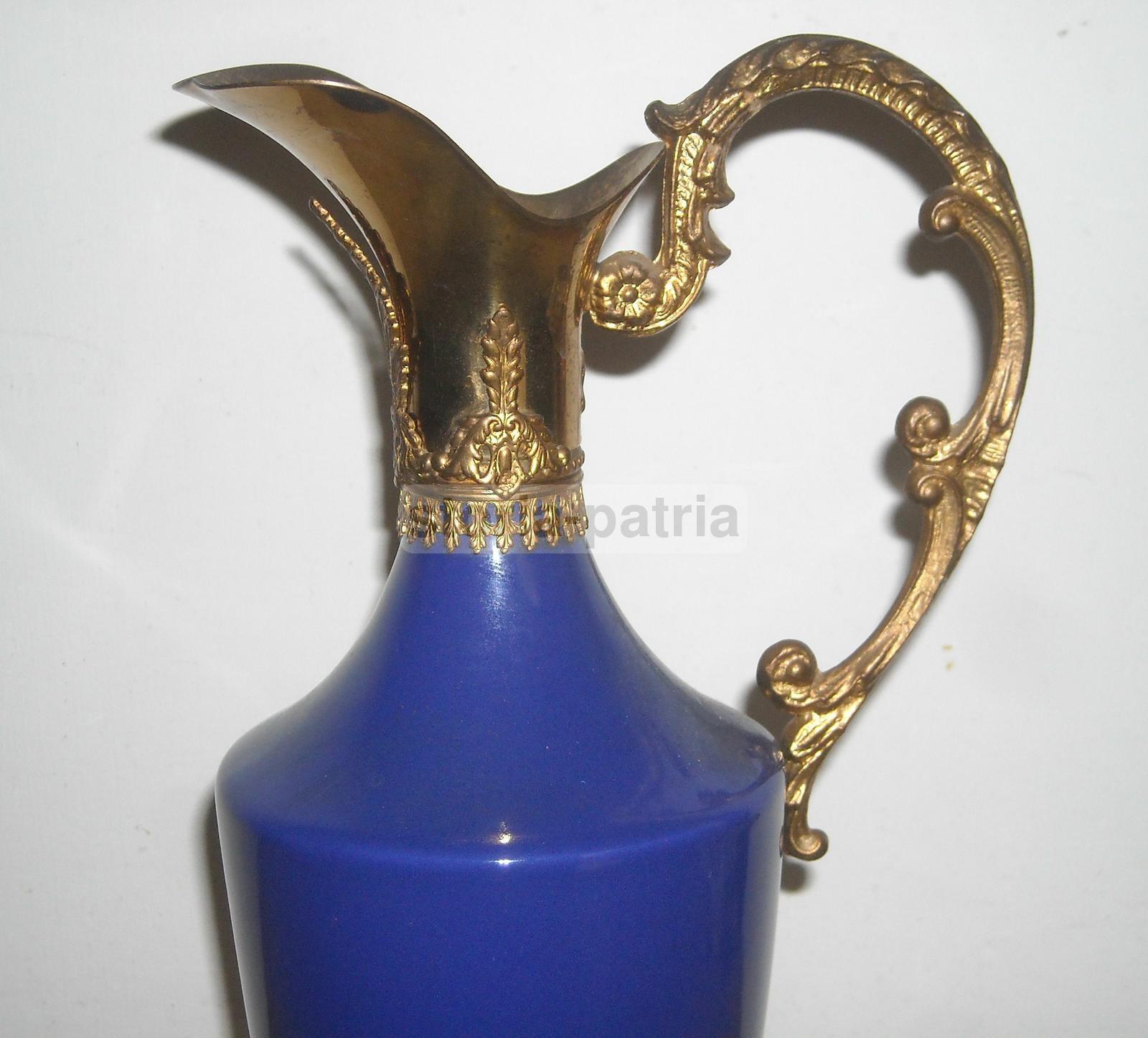 Stock, Liquori, Bottiglia Da Collezione, Anfora In Ceramica, Fregi Dorati Artistici immagine 6