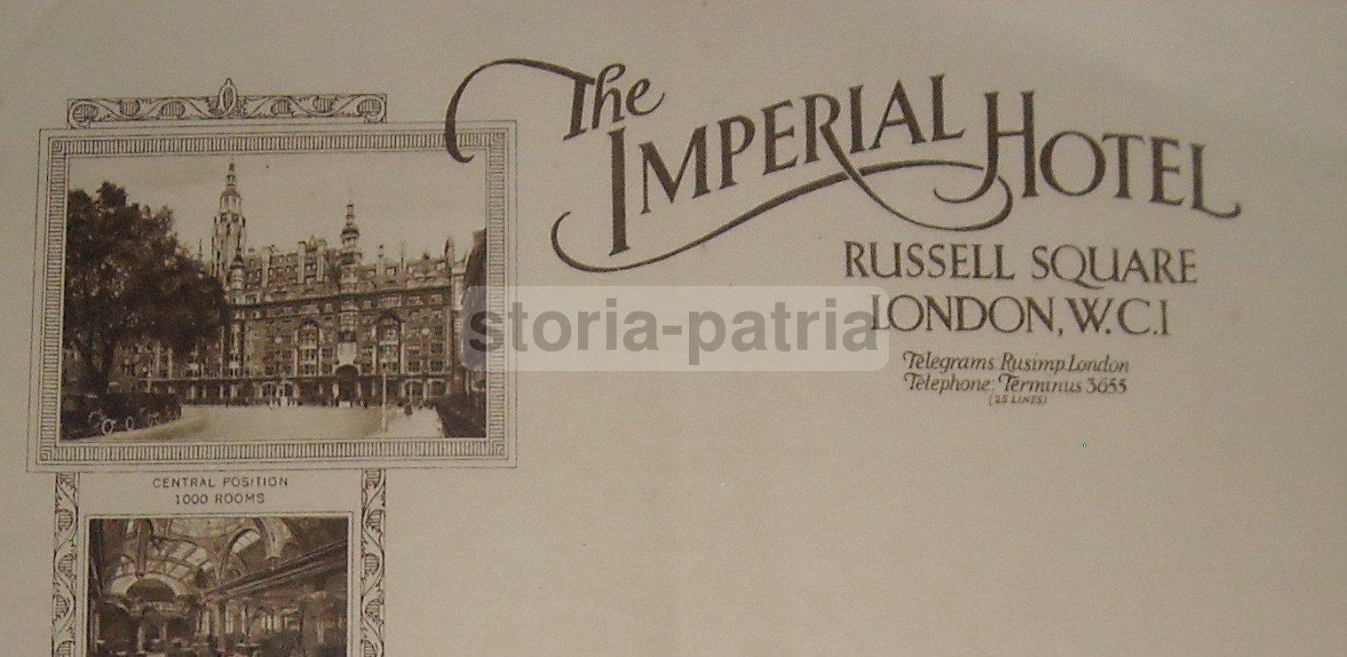 Turismo, Alberghi, The Imperial Hotel, Londra, Pubblicitaria d'Epoca, Bagno Turco immagine 2