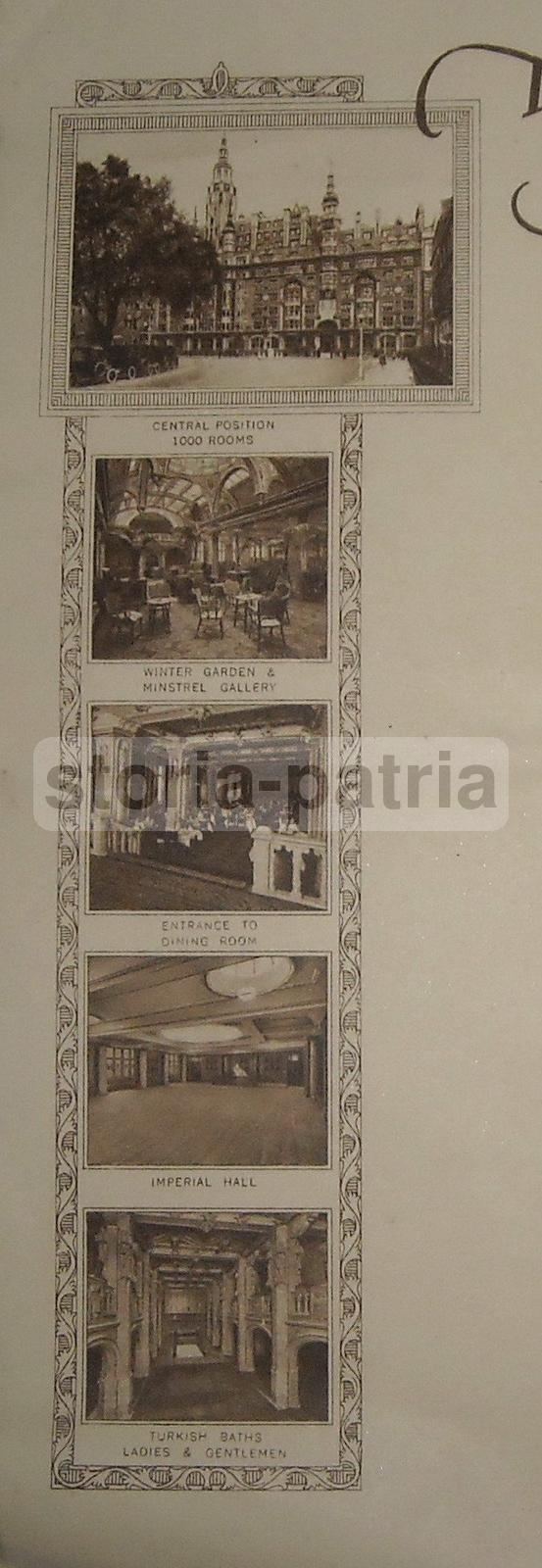Turismo, Alberghi, The Imperial Hotel, Londra, Pubblicitaria d'Epoca, Bagno Turco immagine 3